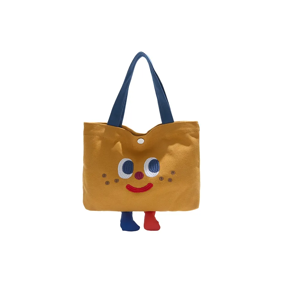 Single Warehouse Холст Сумка Женская Желтый Белый Черный