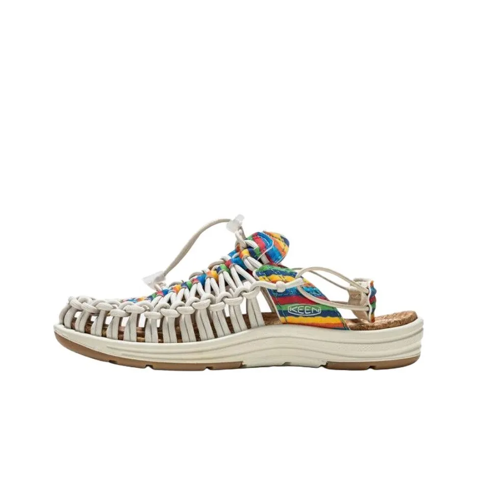 SE и SHENG киль ZUO FU x Keen Uneek 2 Convertible Slip-Resistant Горная Обувь для походов Унисекс Белый-Коричневый