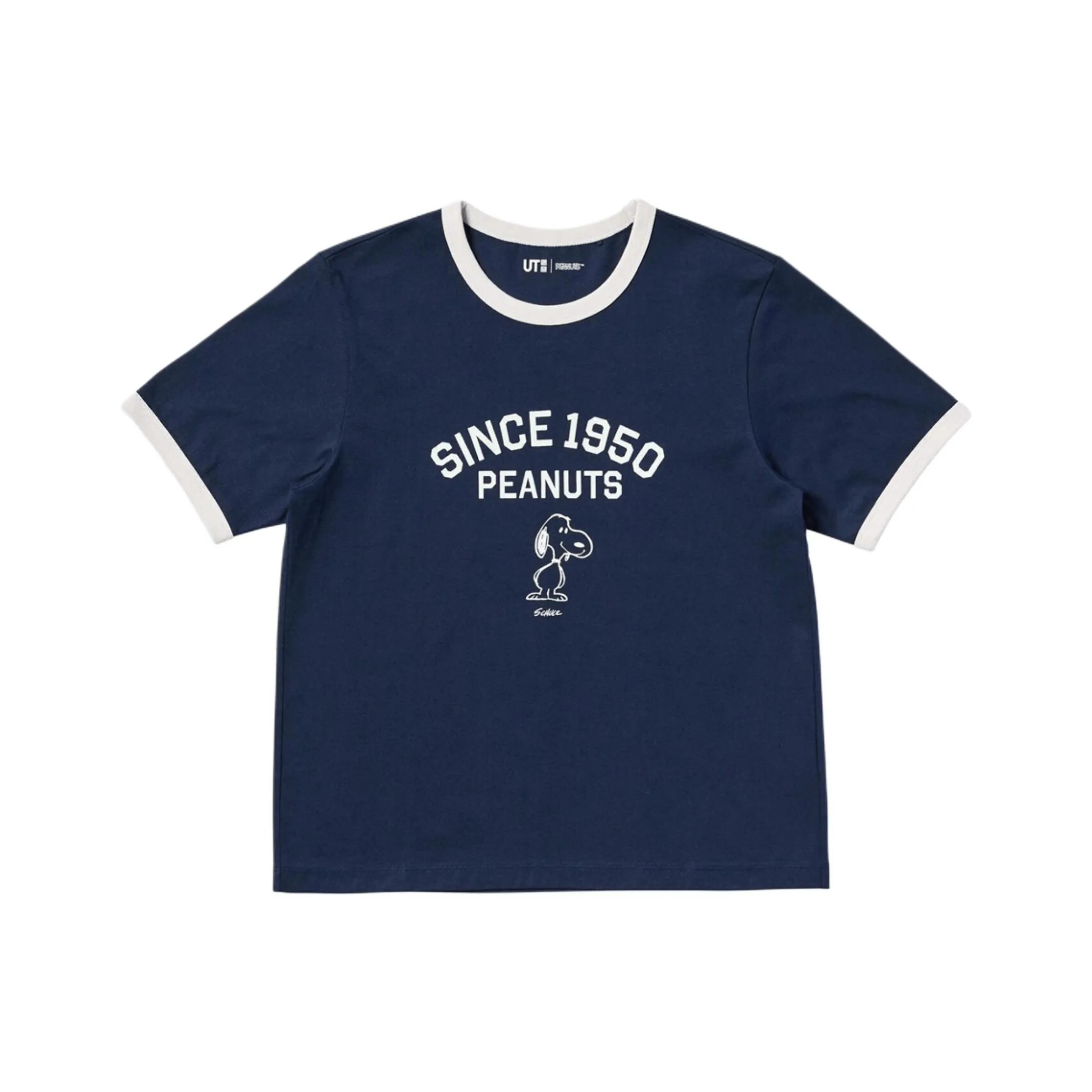 UNIQLO x PEANUTS Collaboration T Shirt Women's Navy Blue