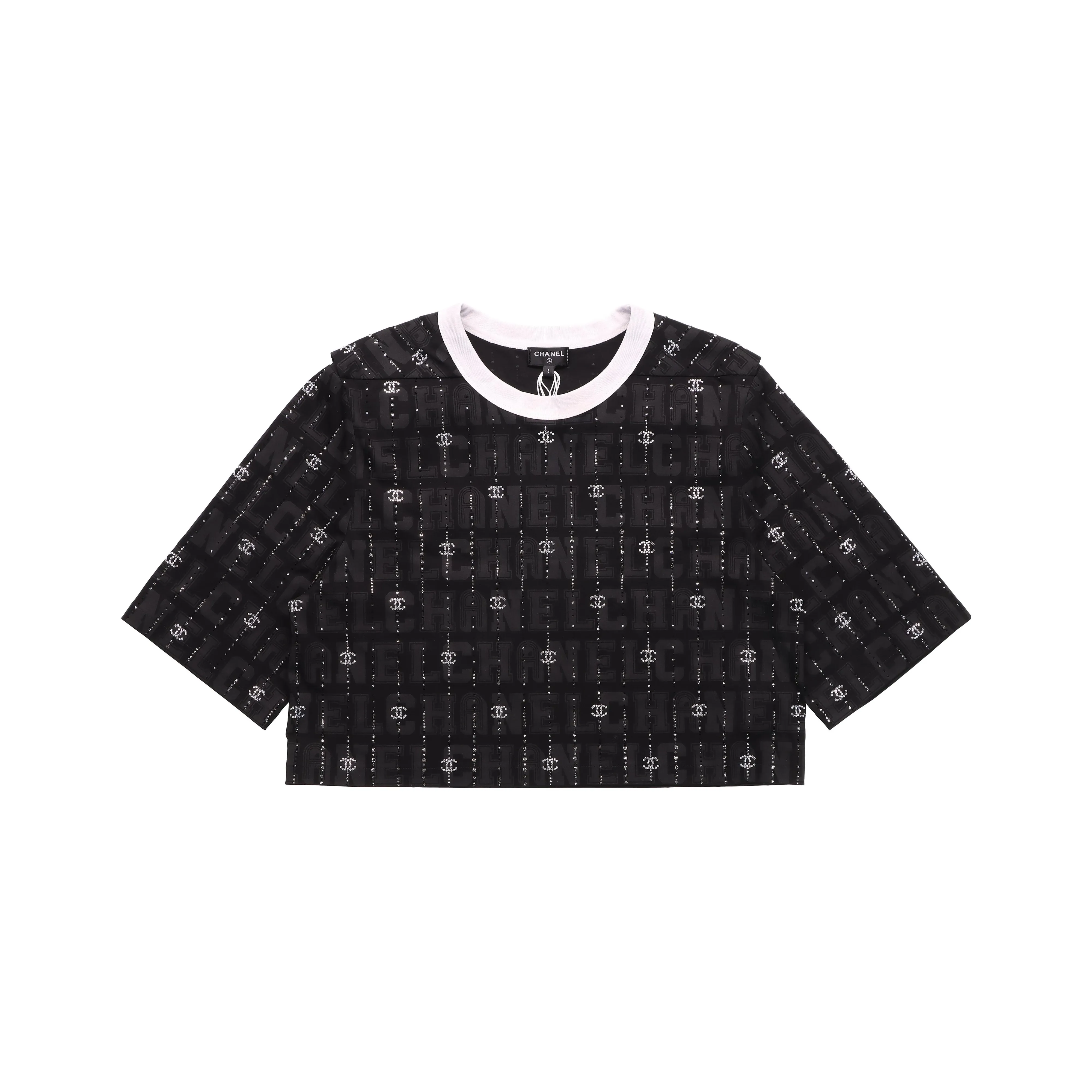 CHANEL SS23 T Shirt Women's Black Silver