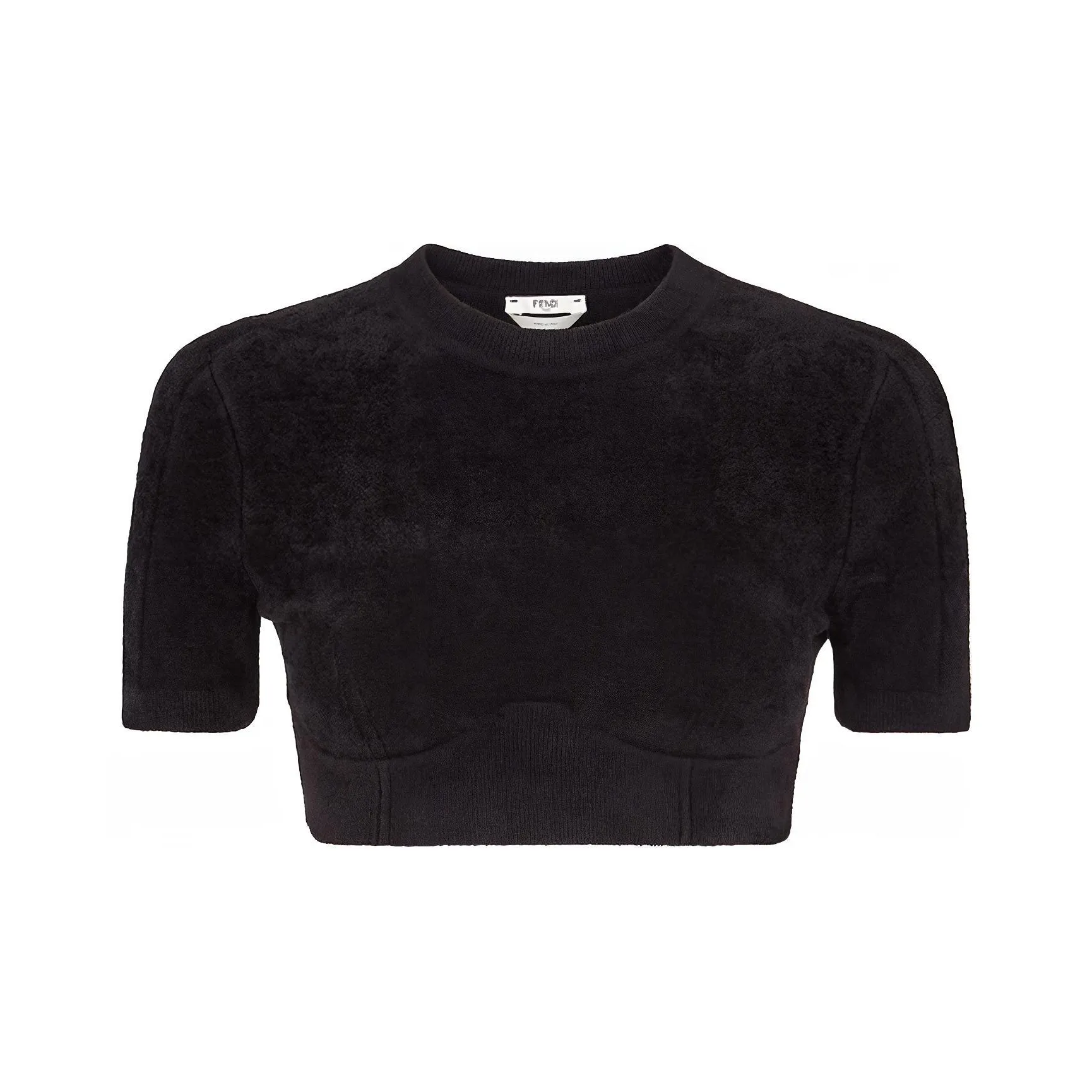 Fendi X Skims Collaboration Черные Женские Т-рубашки