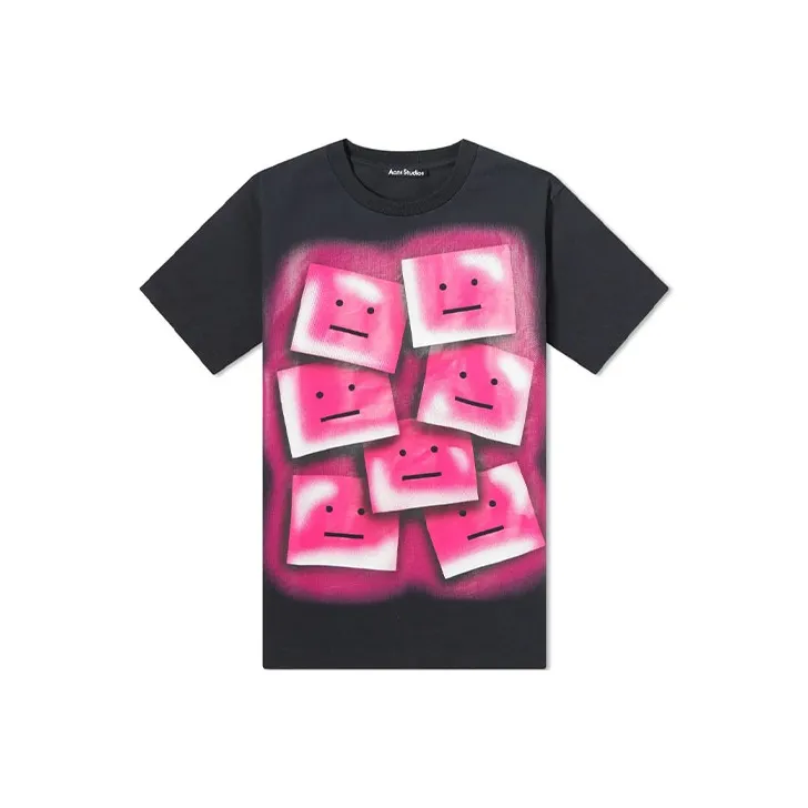 ACNE STUDIOS Рубашка с оборванным рукавом женская черная розовая