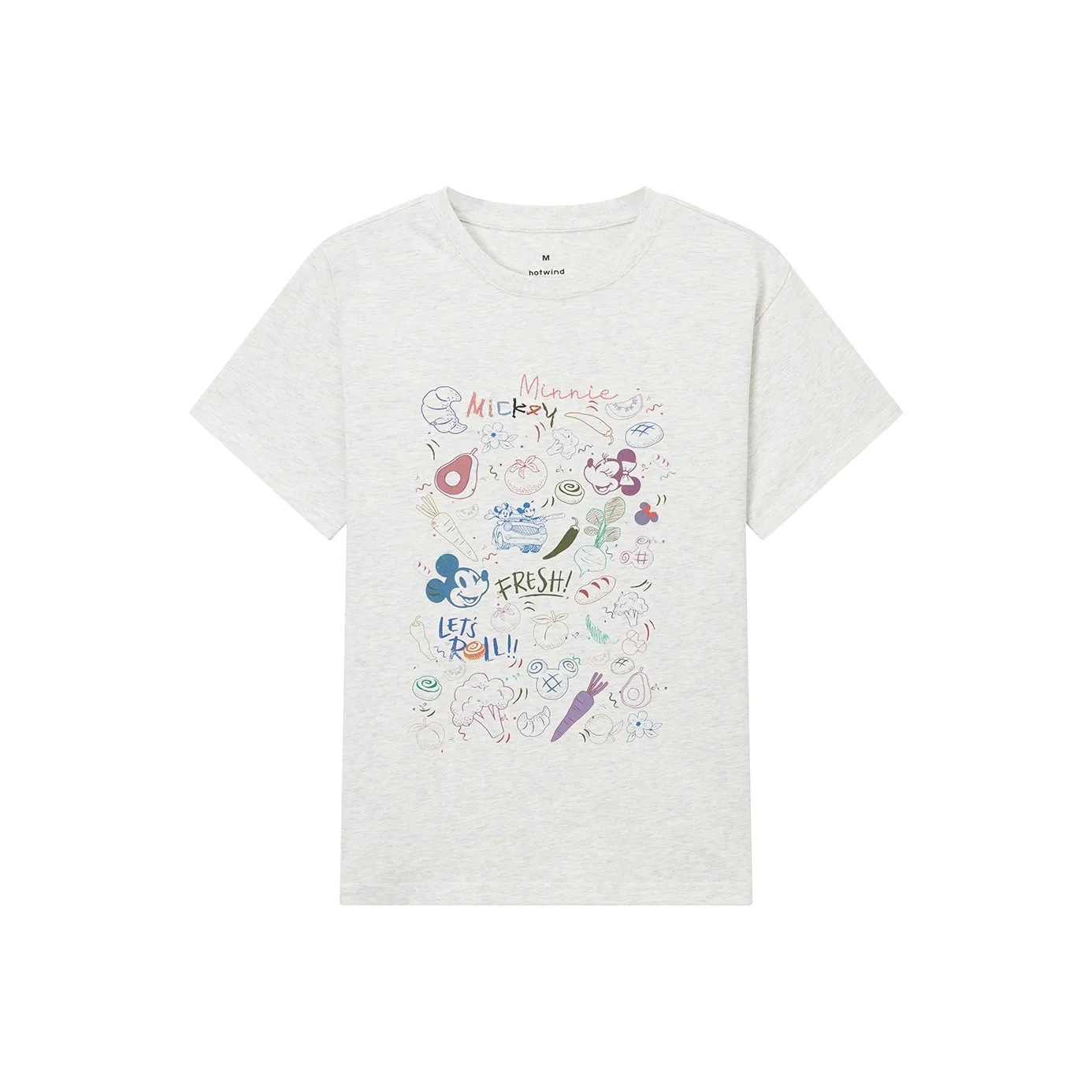 Hotwind Mickey Family Series T Shirt Women's 60 Light Gray