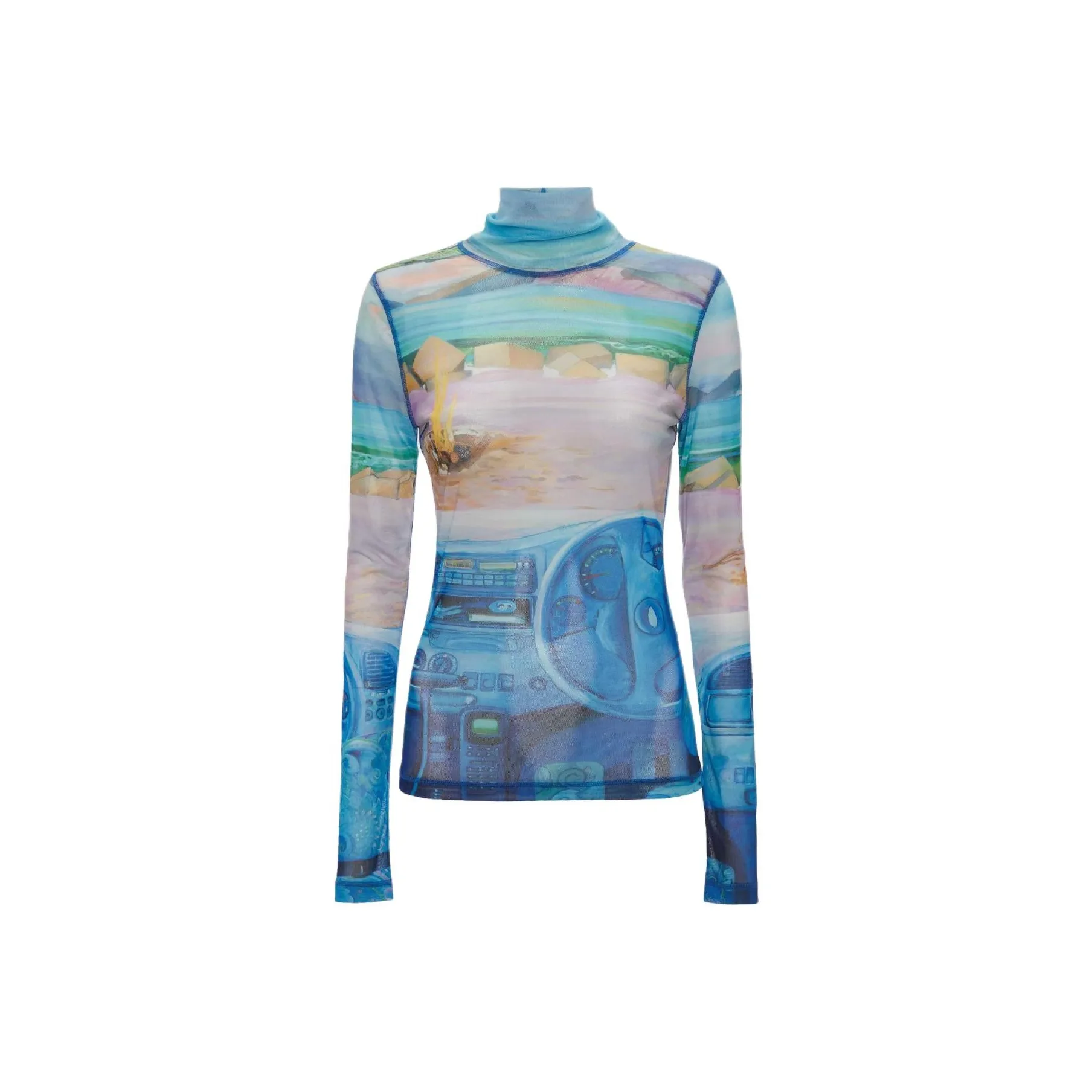 JW Anderson Graphic print Roll neck T shirt