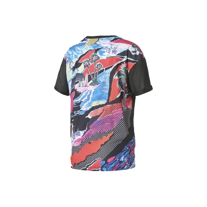 Adidas Originals Т-рубашка с рукавом-трубой женская черная