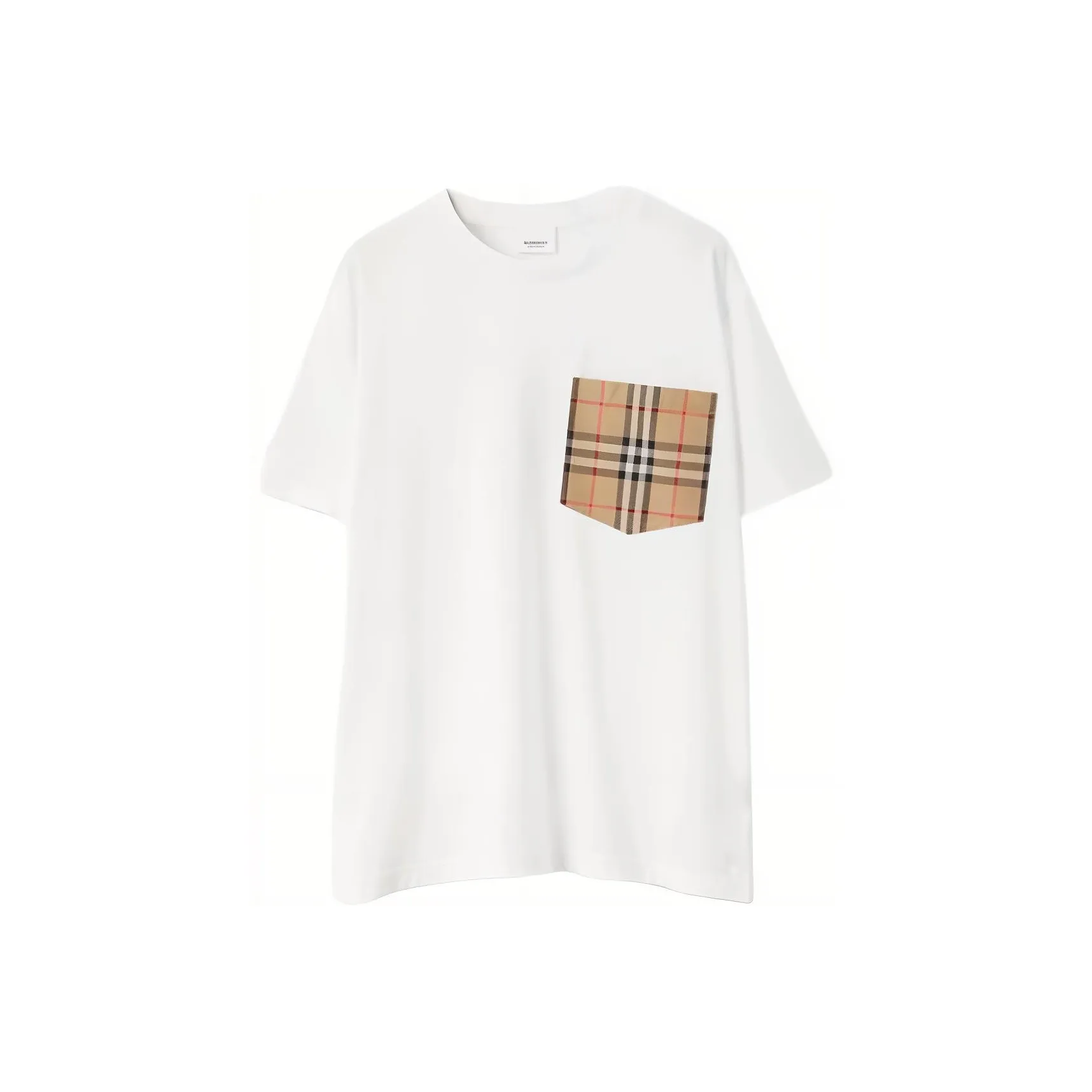 Burberry Carrick Check Pocket T Shirt 'White'