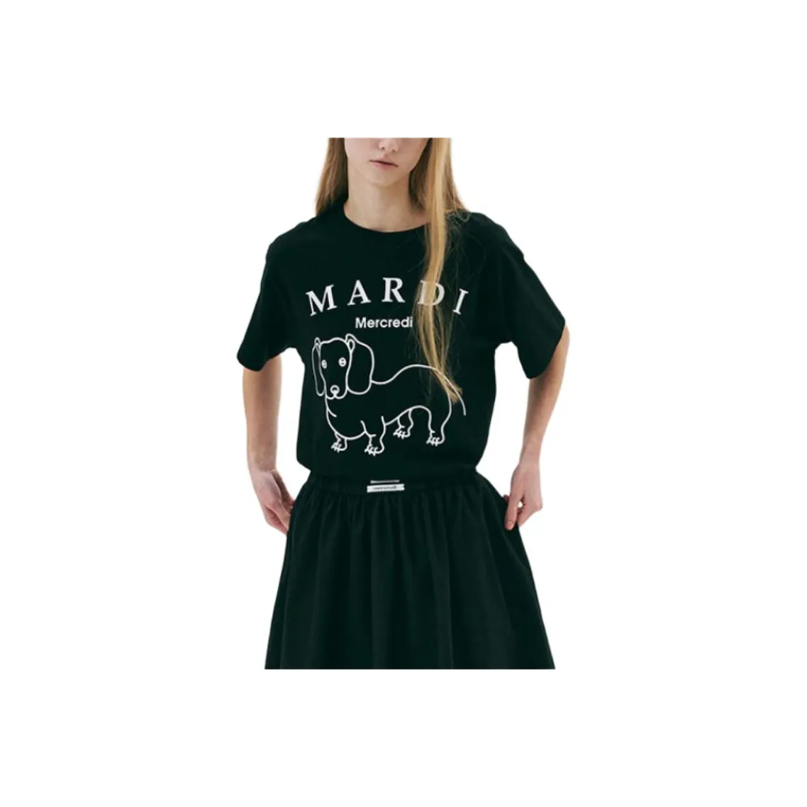 MARDI MERCREDI Мальтезе T-рубашка Женская Черная