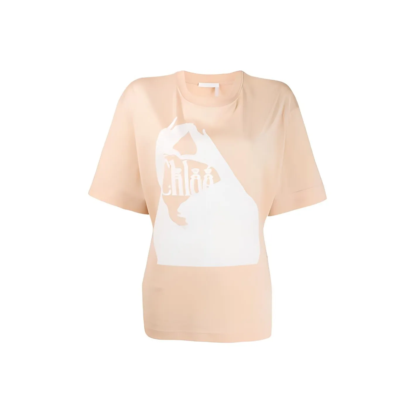 Chloe Т-рубашка с оборванным рукавом женская светло-розовая