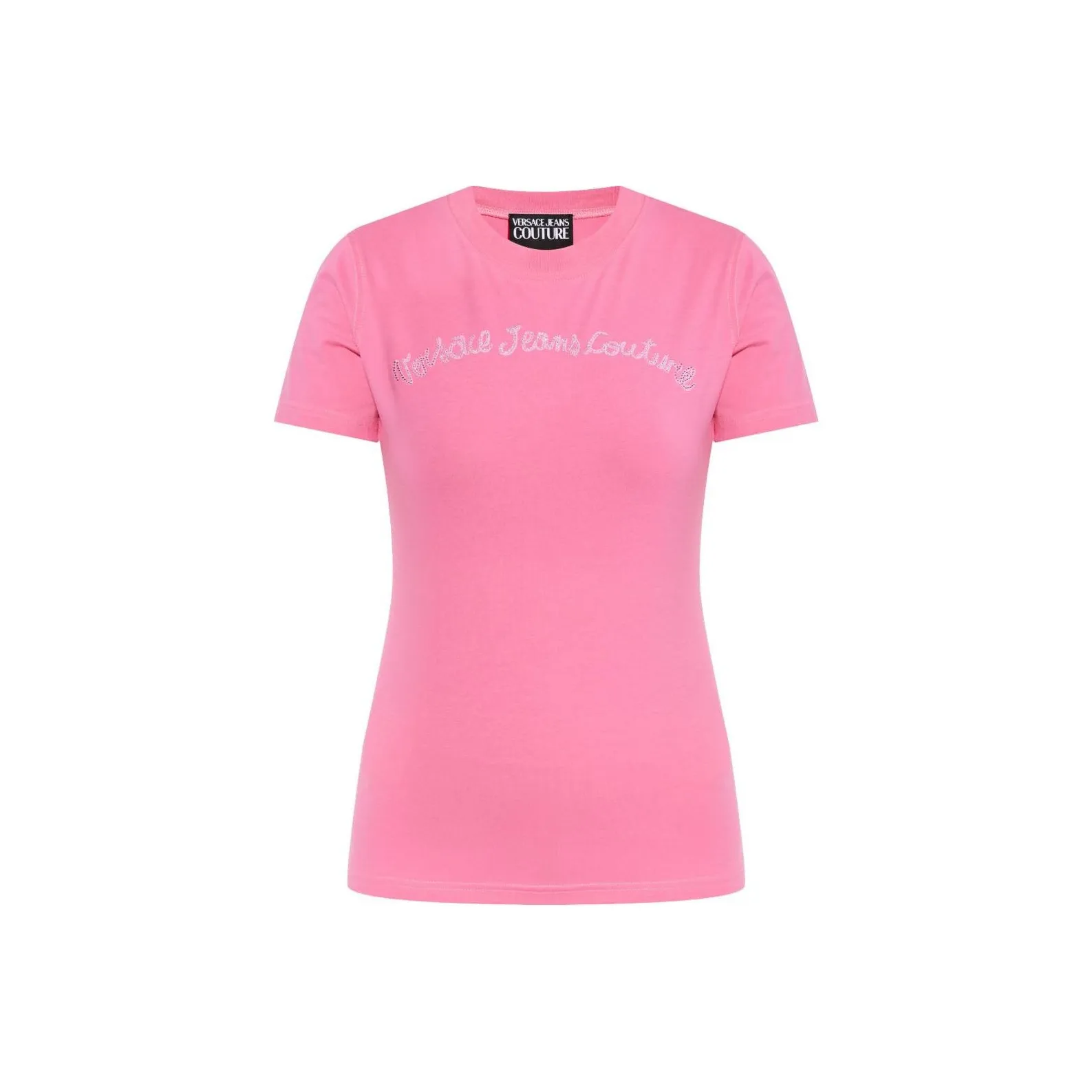 VERSACE JEANS COUTURE SS25 Стандартная T-рубашка Женская Розовая