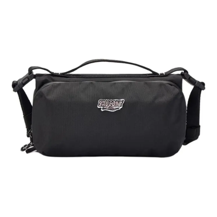 Saucony Travel Lightweight Crossbody Bag Unisex Jet Black/Cyan Bird Gray