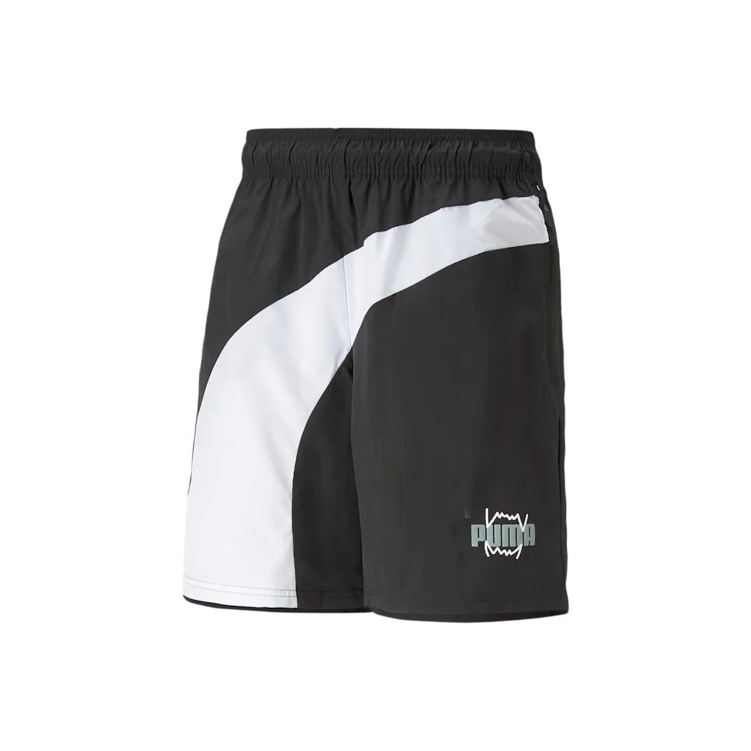 PUMA Черный/Белый Мужские баскетбольные шорты