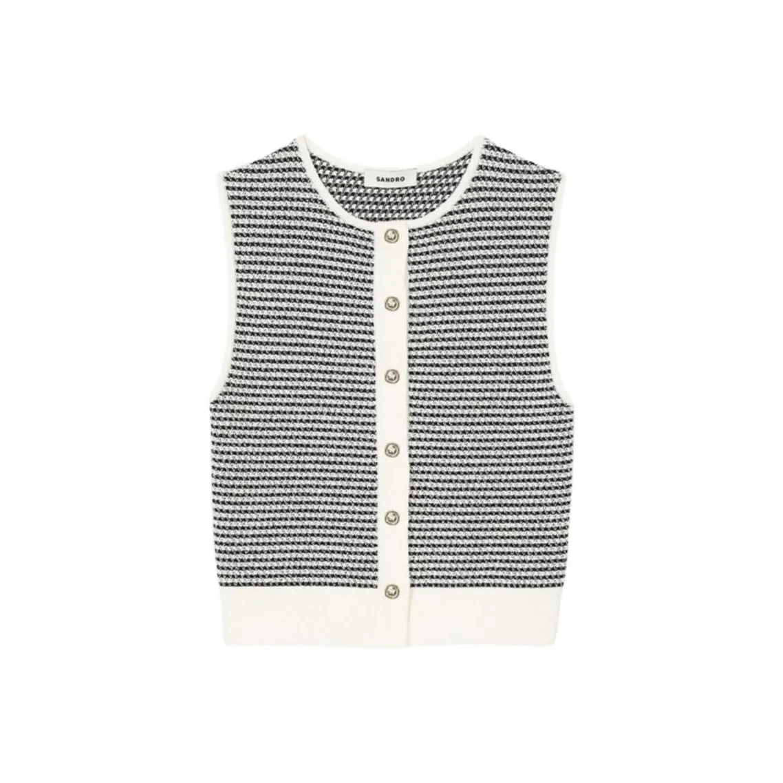 Sandro Майка Женская Черная Белая