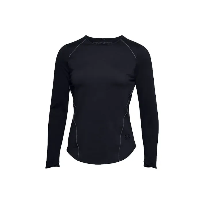 Under Armour Рукав реглан T-рубашка Женская Черная