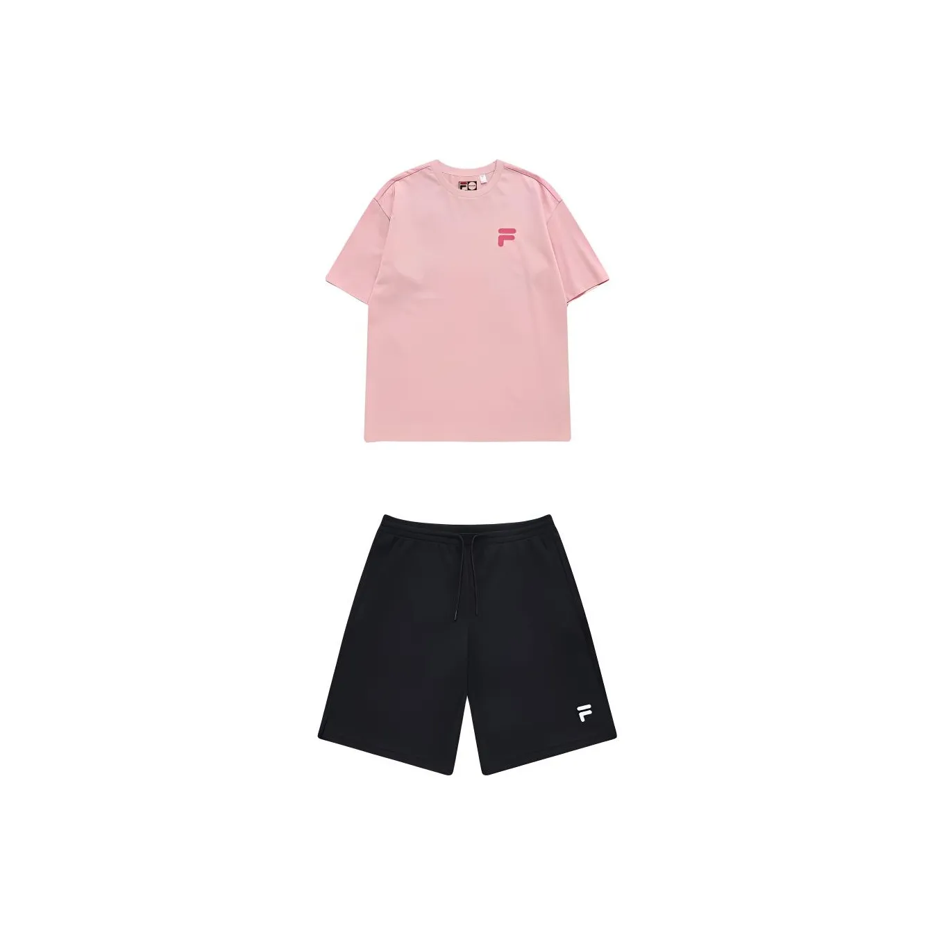 FILA FUSION SS24 Casual Sportswear Unisex Youth Pink+Black