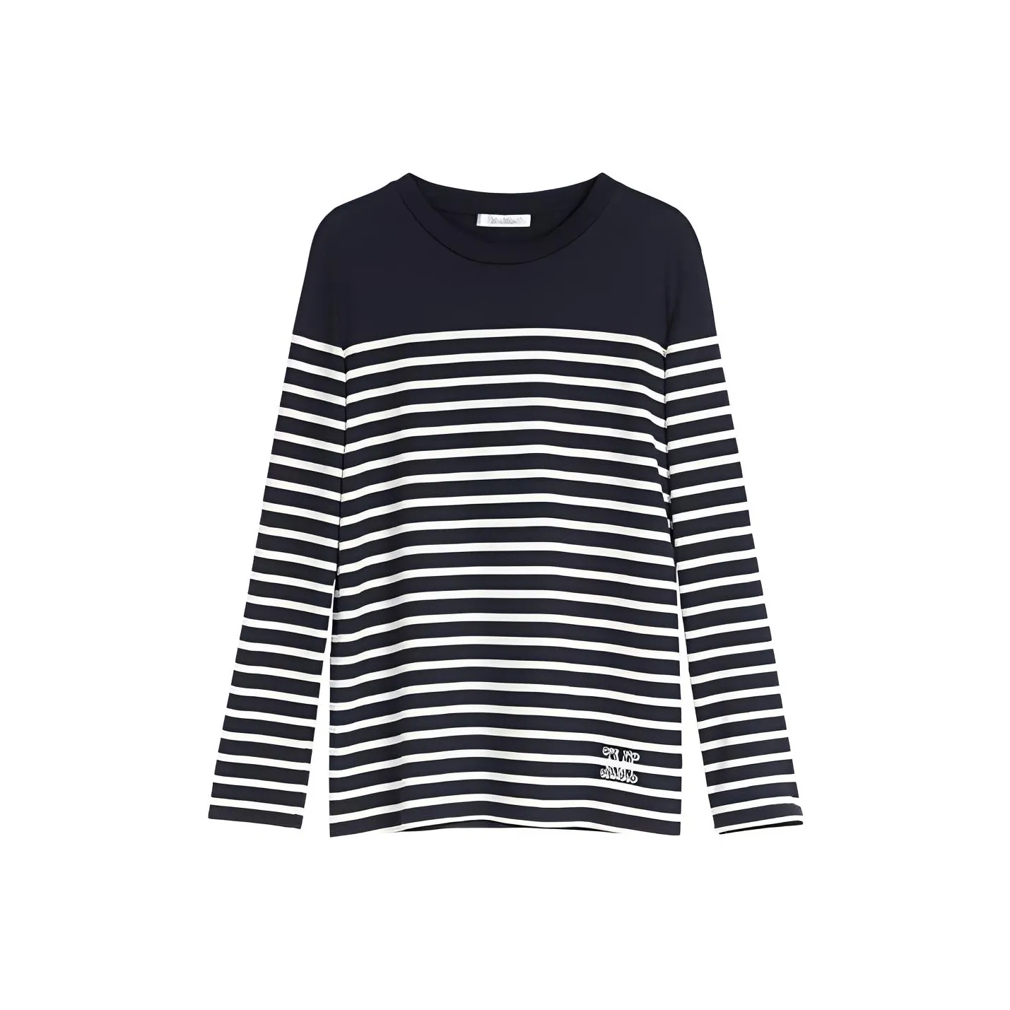 MaxMara Embroidered logo Striped T shirt