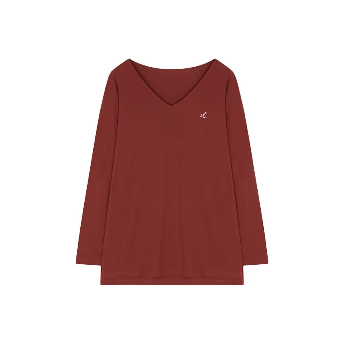 Mo Han Yi Mei Новогодний T-рубашка Женская Вишнево-красная