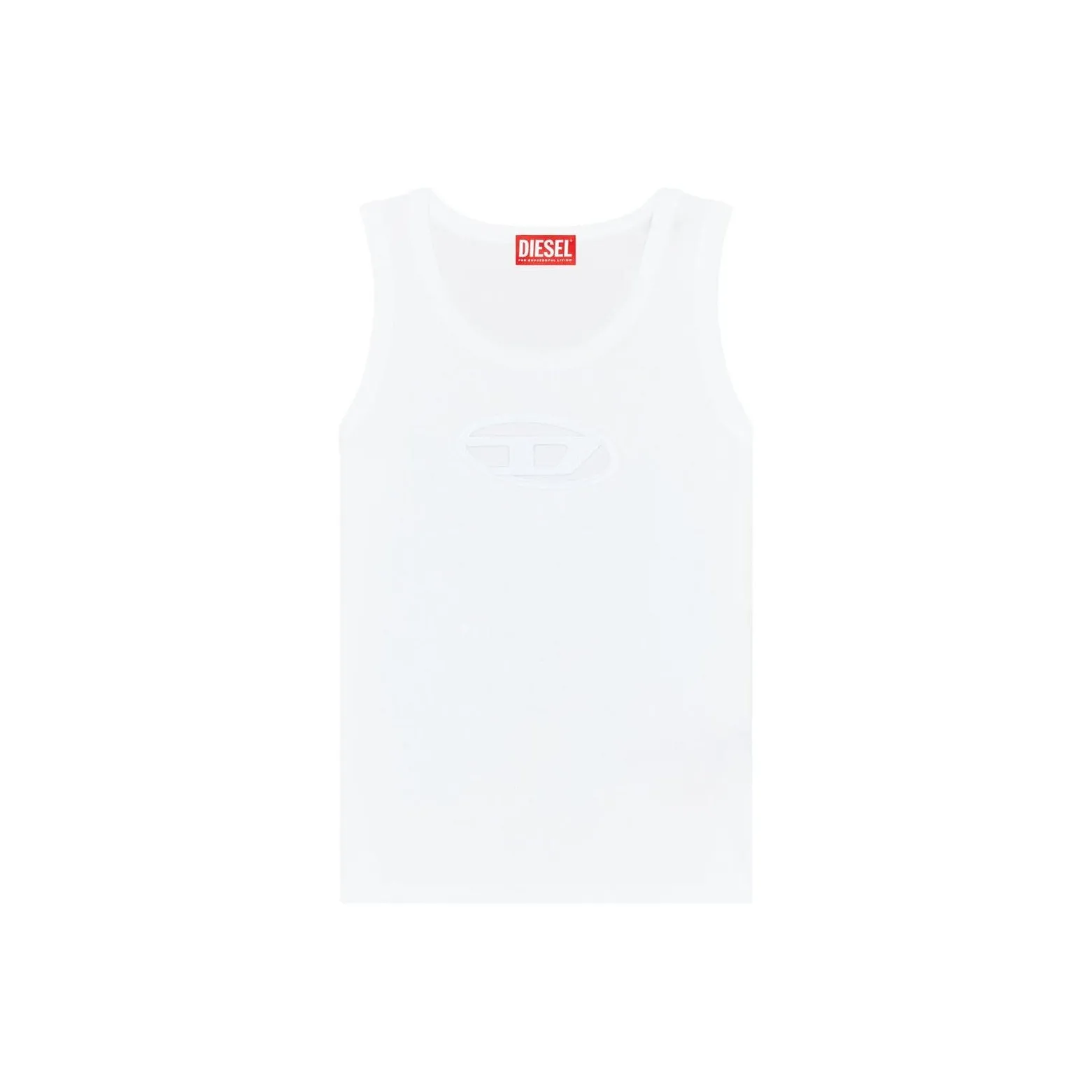 DIESEL OVAL D Series Майка Женская Белая