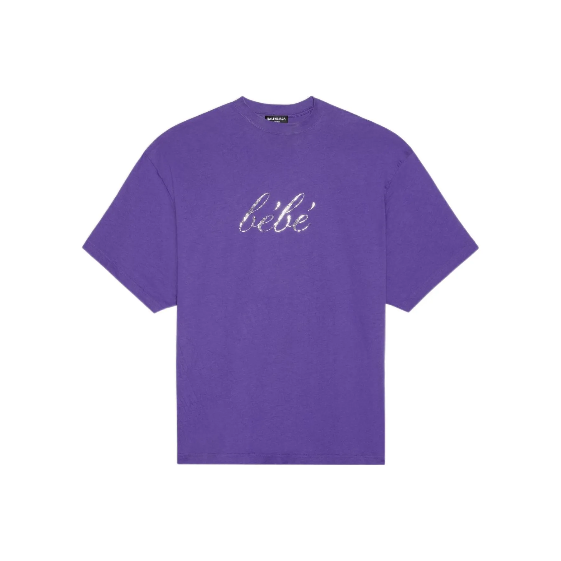 Balenciaga Women'ss Bebe Worn out T shirt Purple