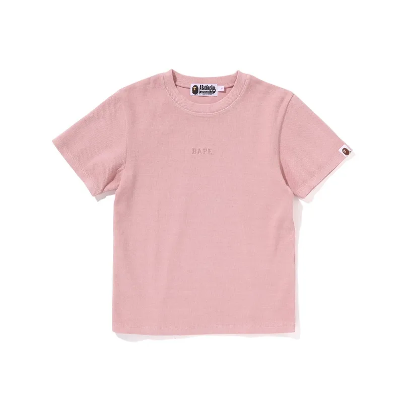 Bape Women's Pigment Dyed Rib Tee Pink