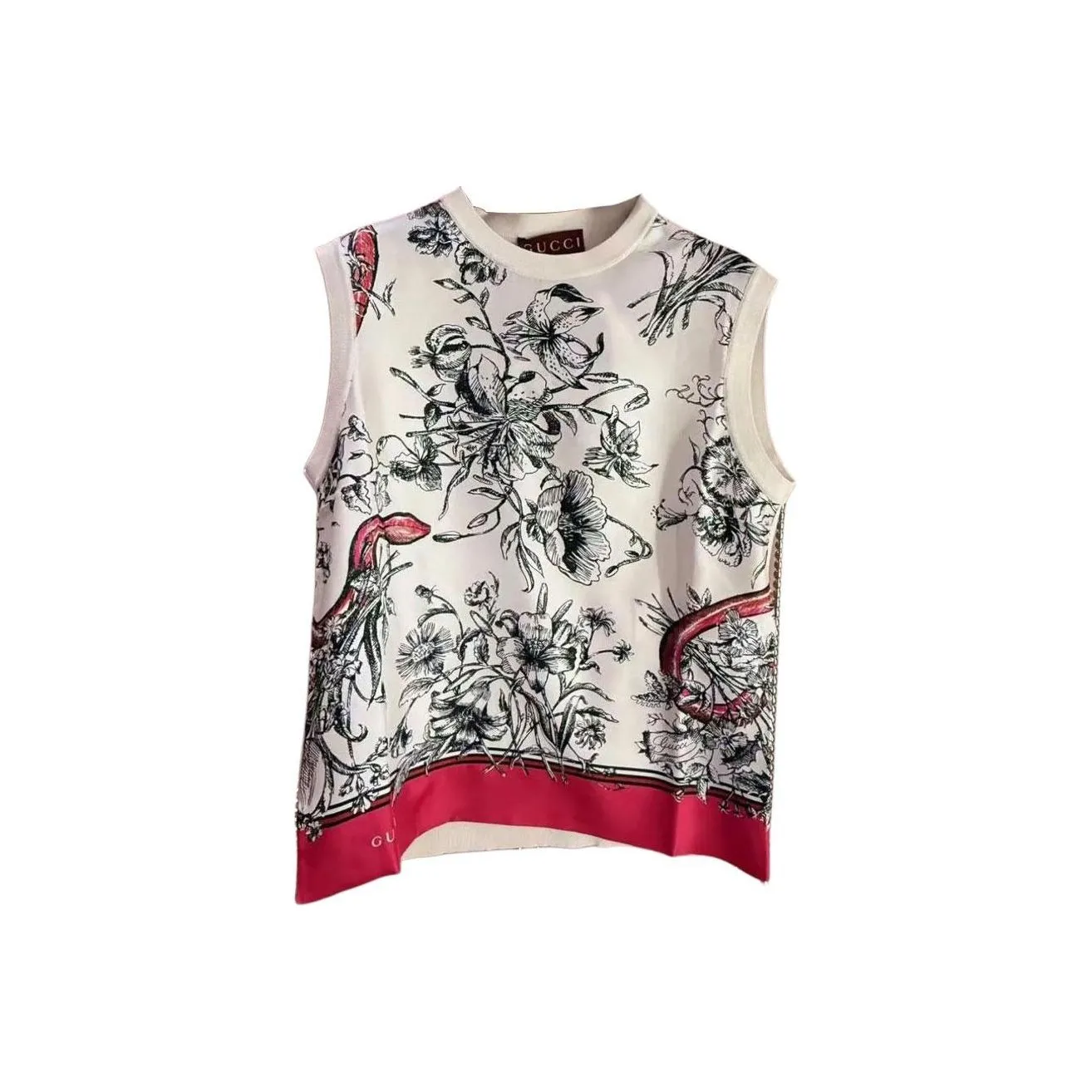 GUCCI SS25 Tank Top Women's Red White