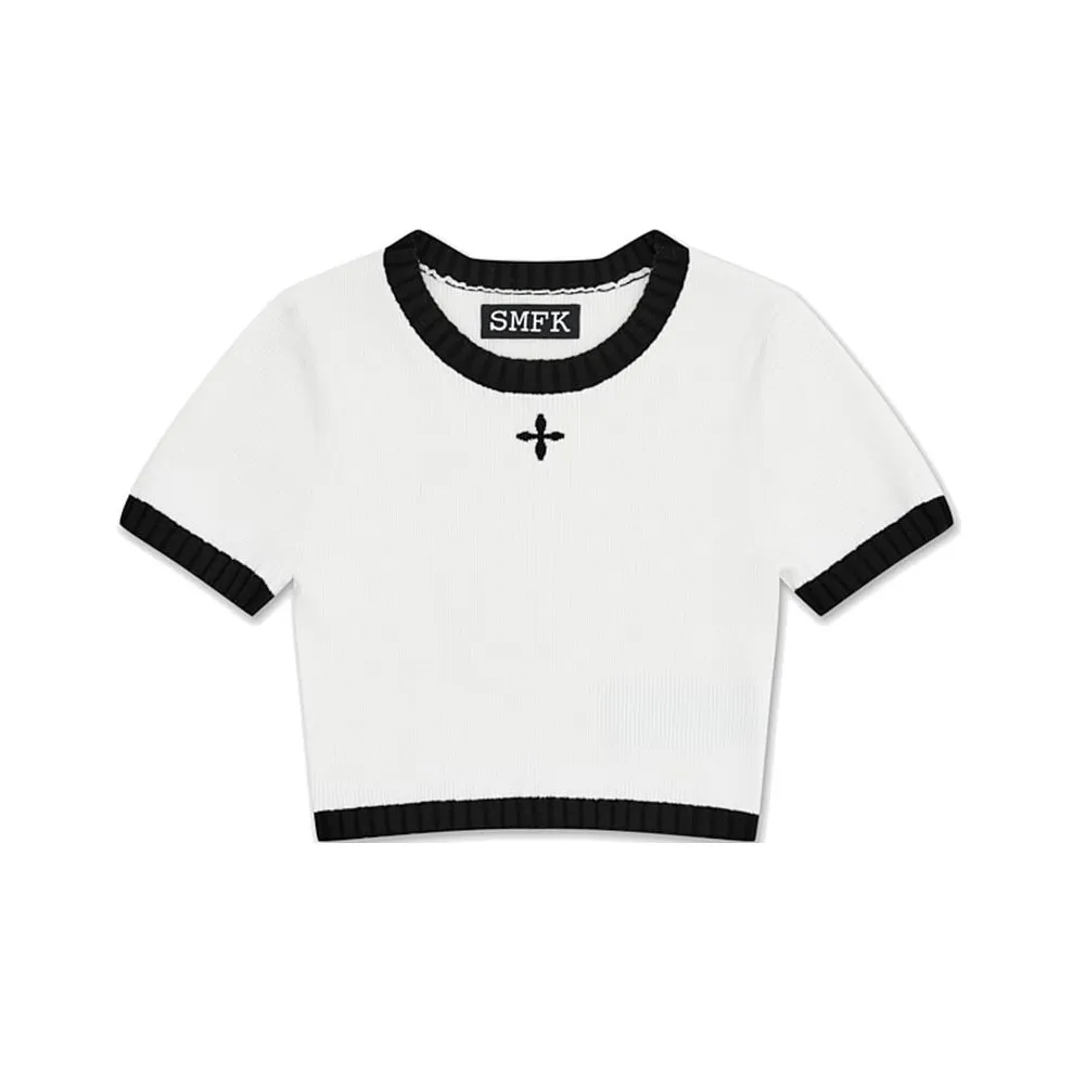 SMFK x Wonderland Небесно-белый Женский Короткий Топ