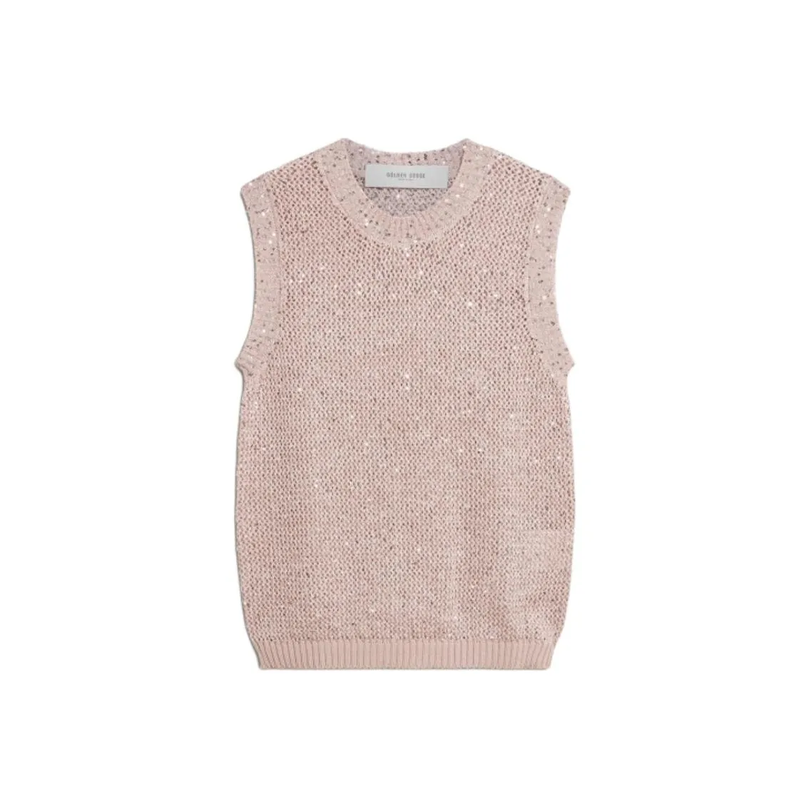 Golden Goose Sequined Mesh Knitted Tank Top