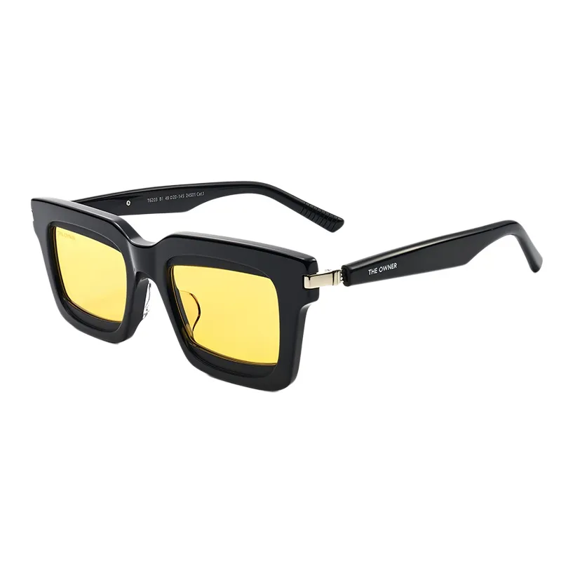 THE OWNER Plate And Metal Square Sunglasses Unisex