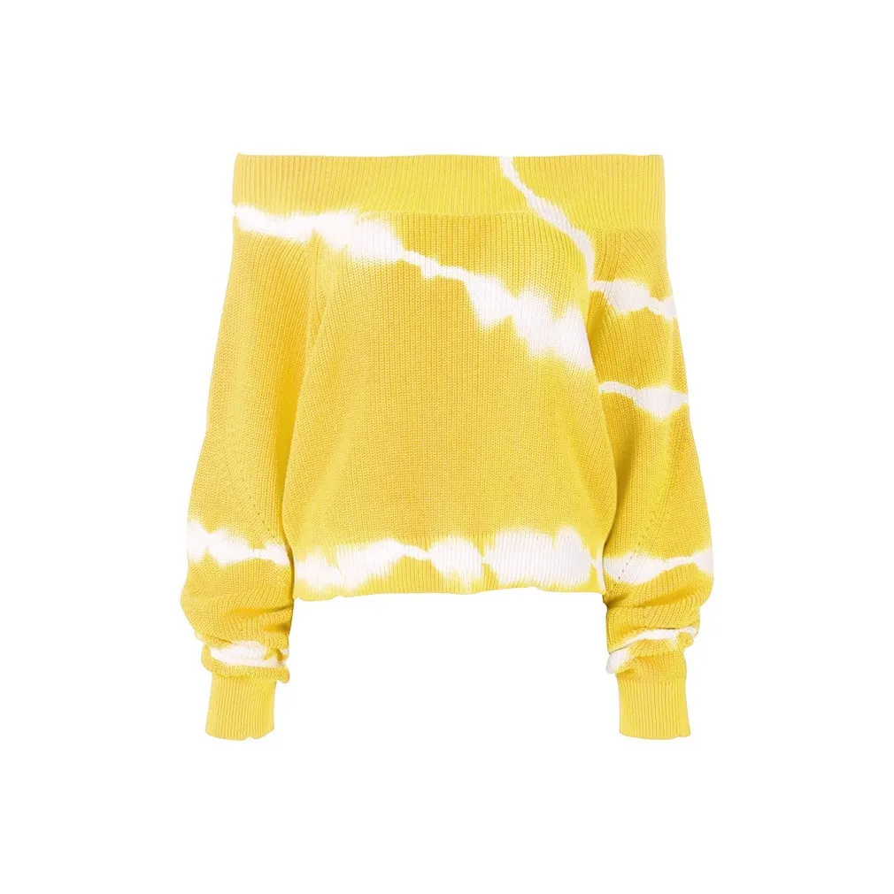 MSGM Свободный крой Свитер Женский Желтый