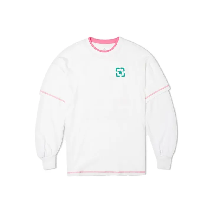 Конверс T-рубашка с рукавом-кафтан женская белая