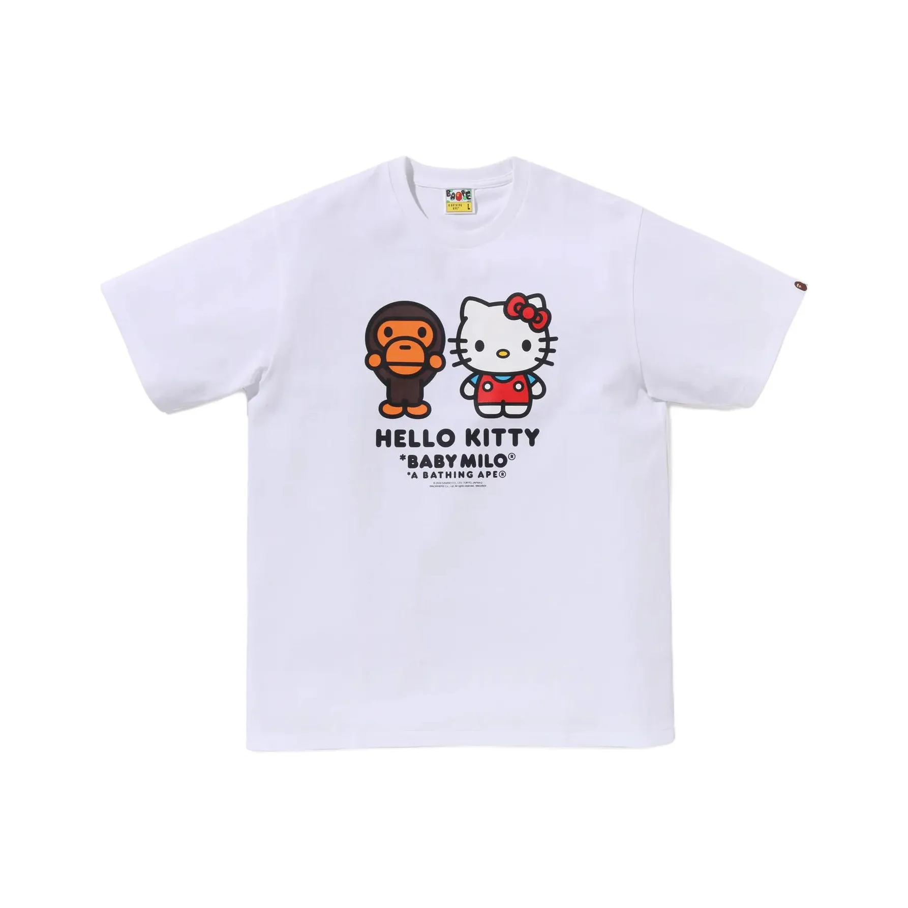 Bape X Hello Kitty Baby Milo Tee White