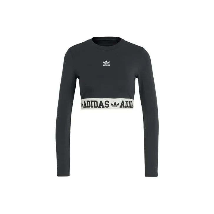 Adidas Originals Set in Sleeve T Shirt Women's Black