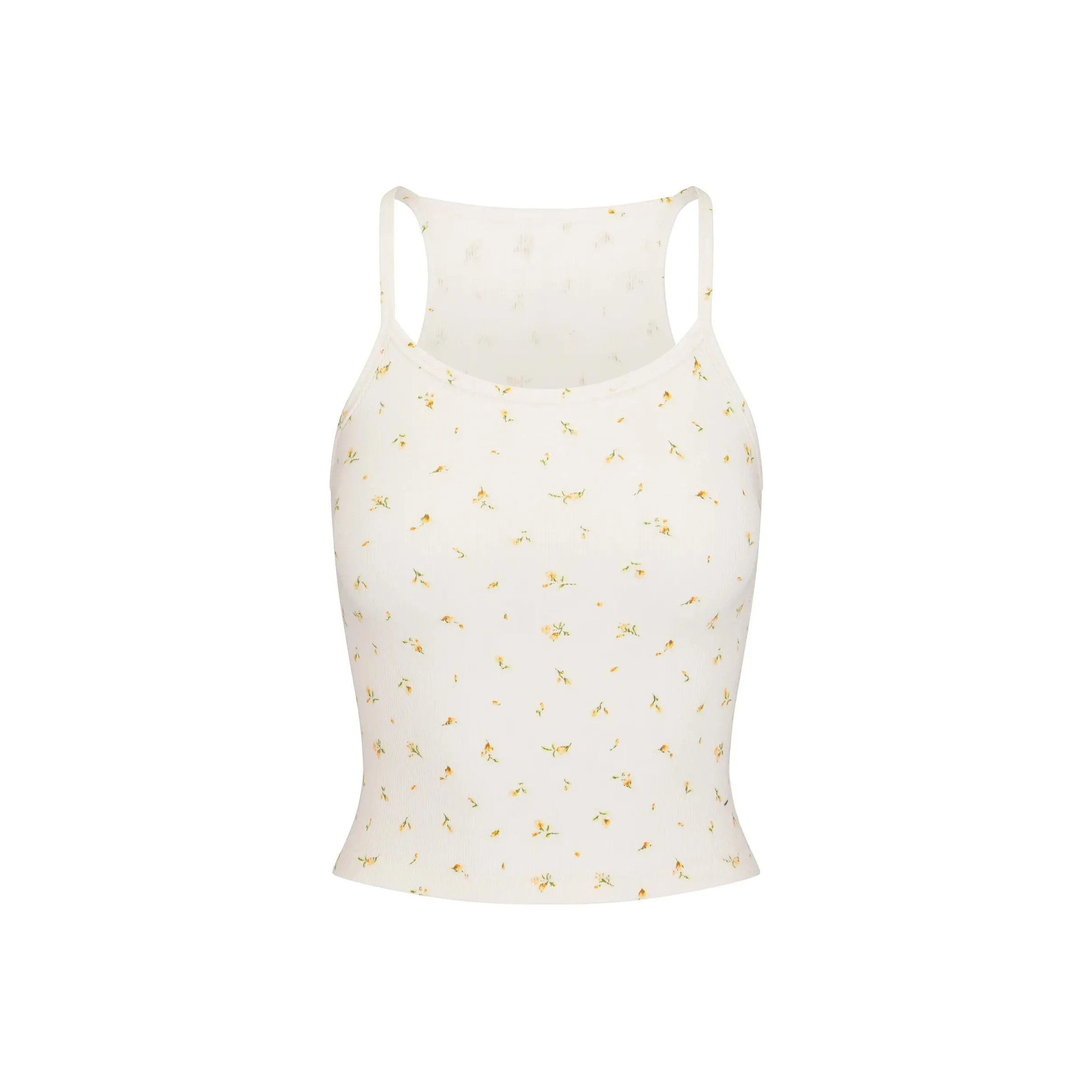 SKIMS SS24 COTTON Collection Хлопок Rib CAMI Майка Женская MARIGOLD ROSEBUD Принт Маригольд Розебуд Принт