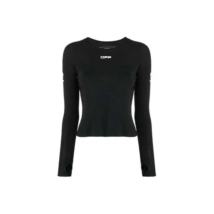 OFF WHITE Logo Print Performance Top Black