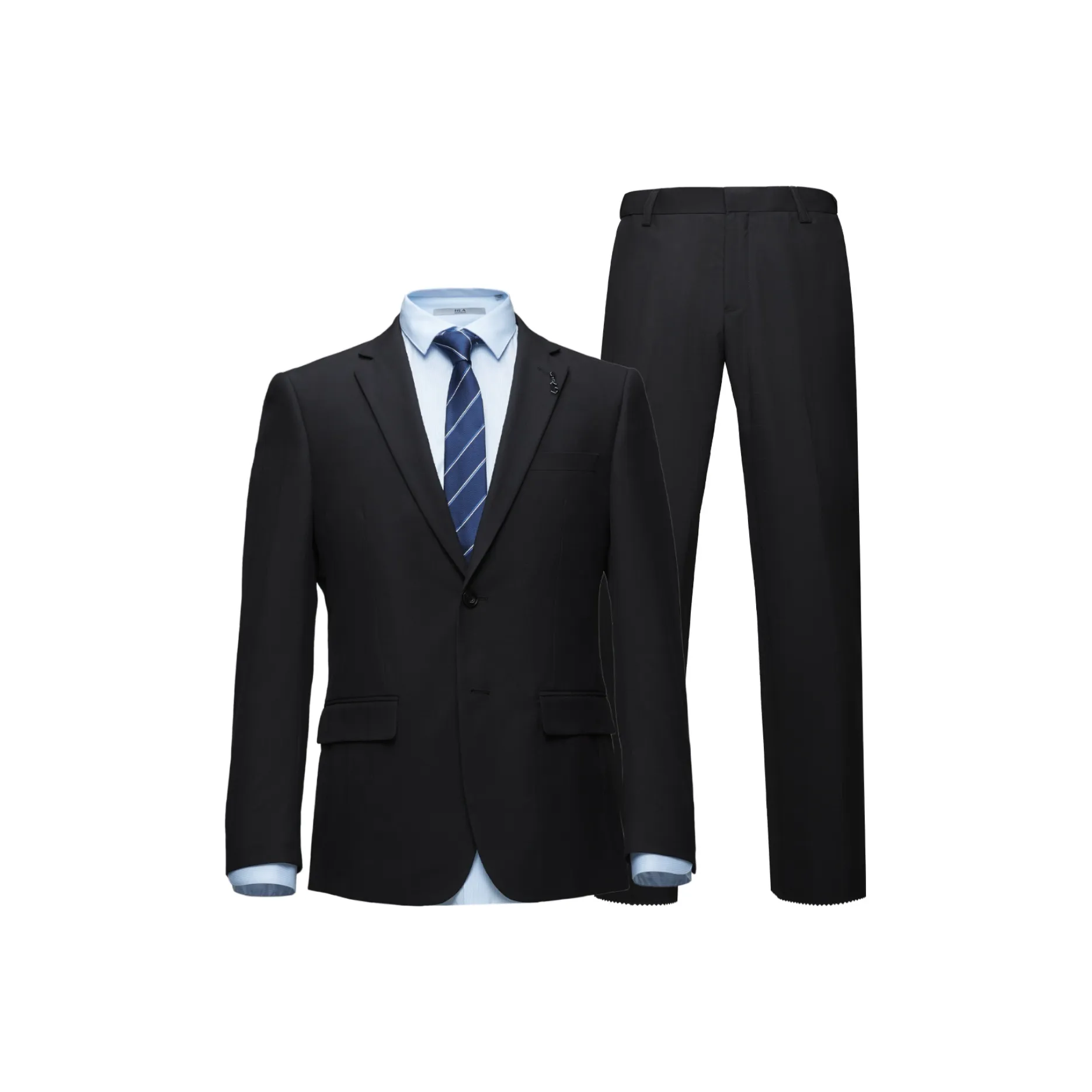 HLA Бизнес костюм мужской черная клетка