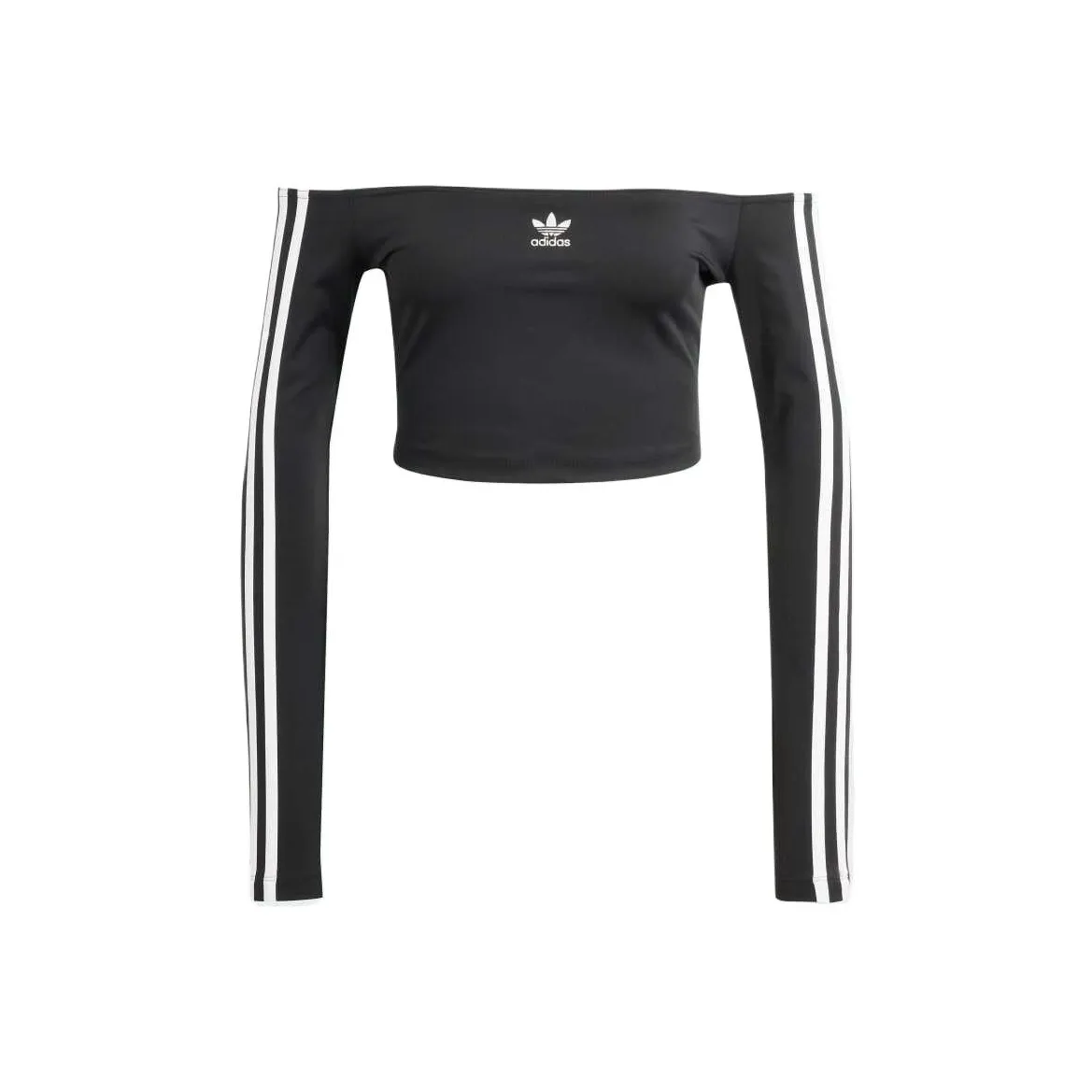 Adidas Women's Adicolor Off Shoulder Long Sleeve Long Sleeve Top Black