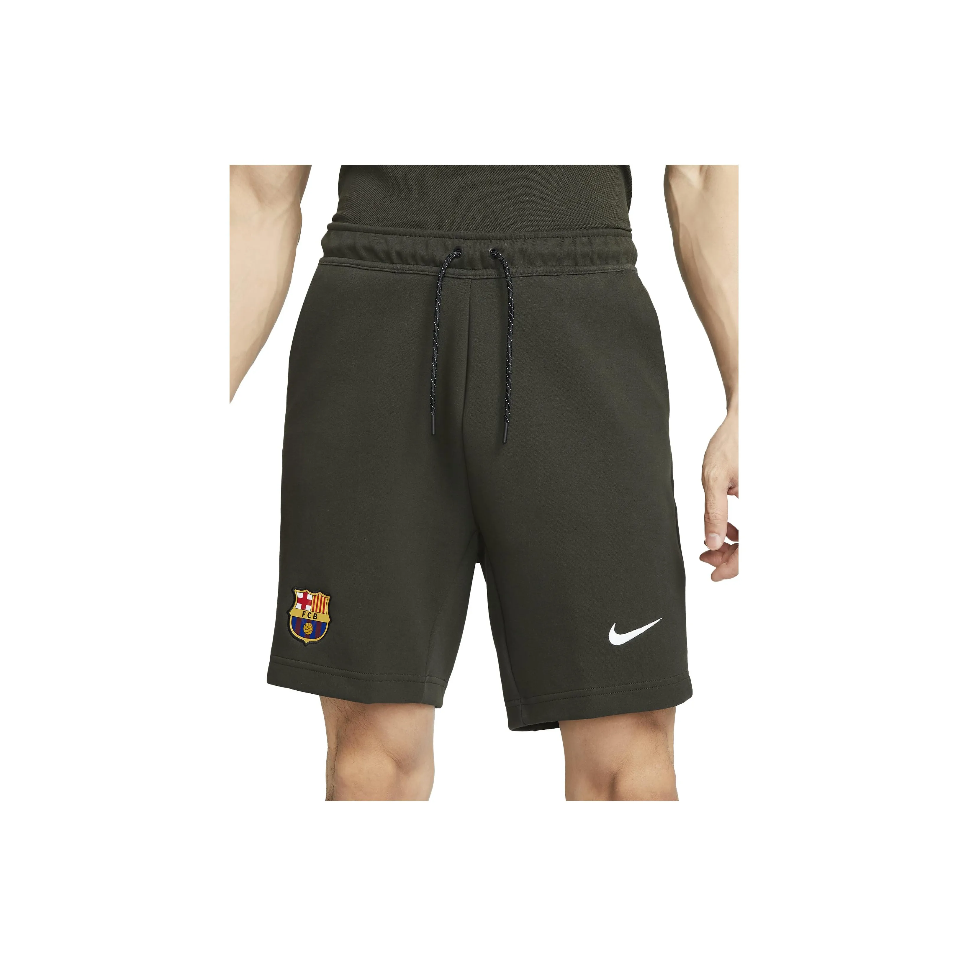 Nike Оливково-зеленые Мужские спортивные шорты