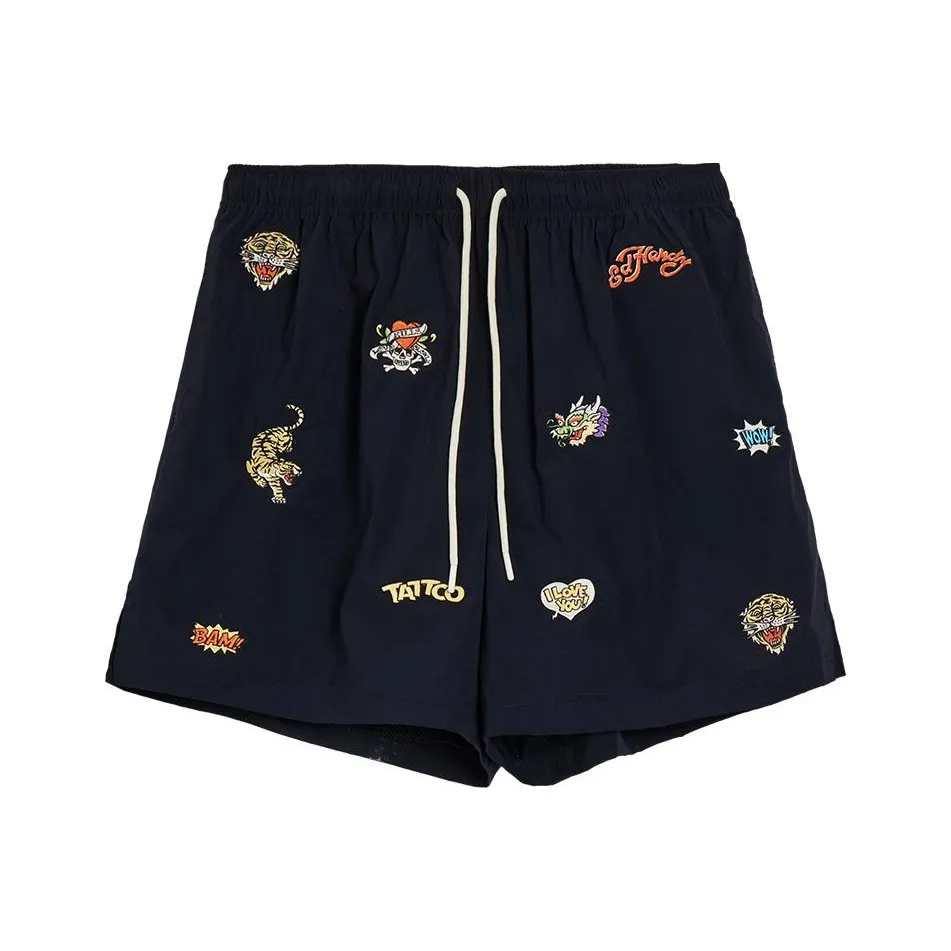 Ed Hardy SS24 Повседневные шорты Мужские Midnight Blue