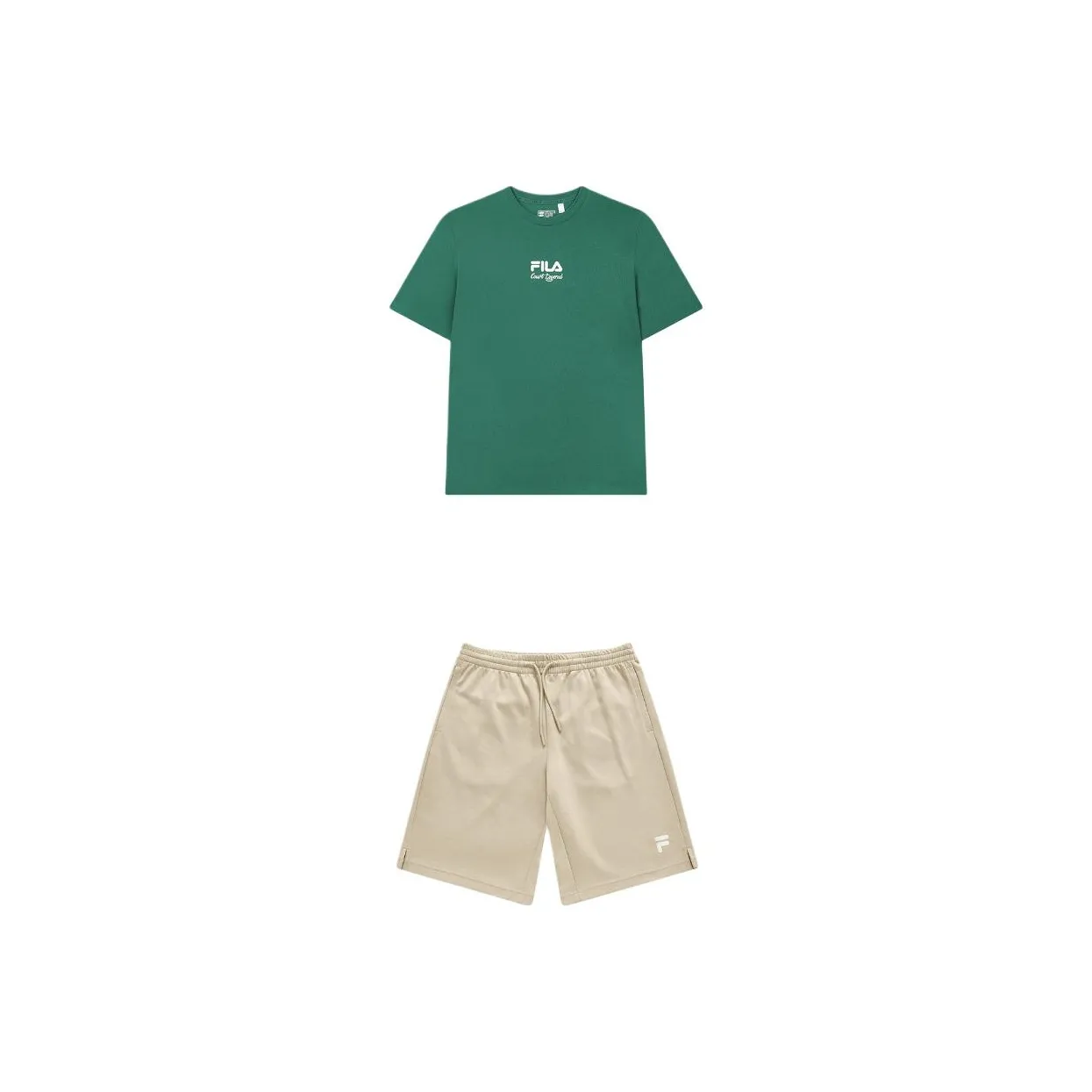 FILA Casual Sportswear Men's Set Midsummer Green+Light Pea Mud Brown