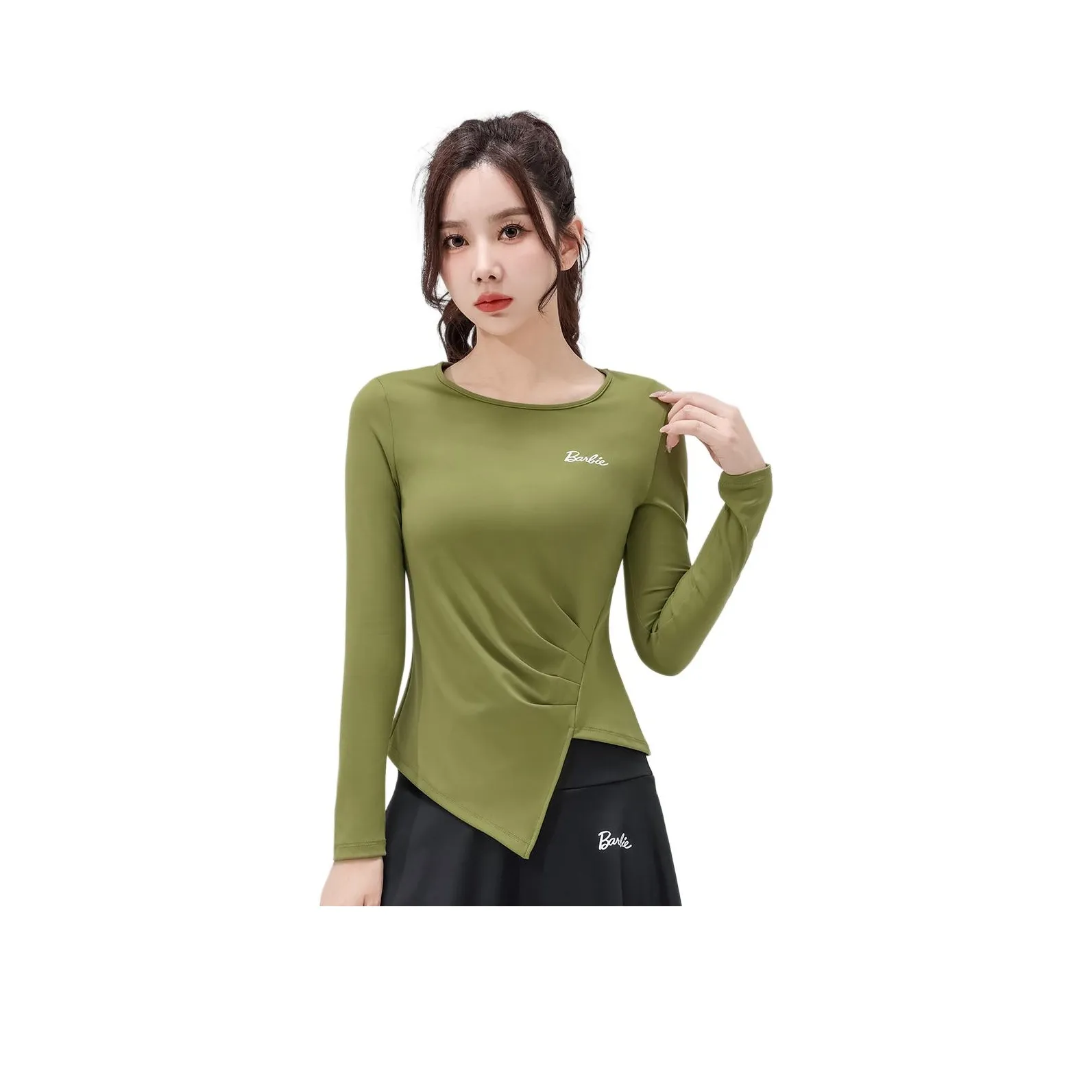 Барби Йога T-рубашка Авокадо-зеленый