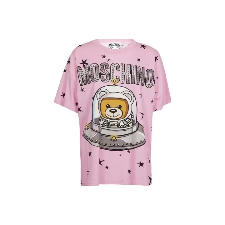 MOSCHINO SS21 T-Shirt Женская Розовая