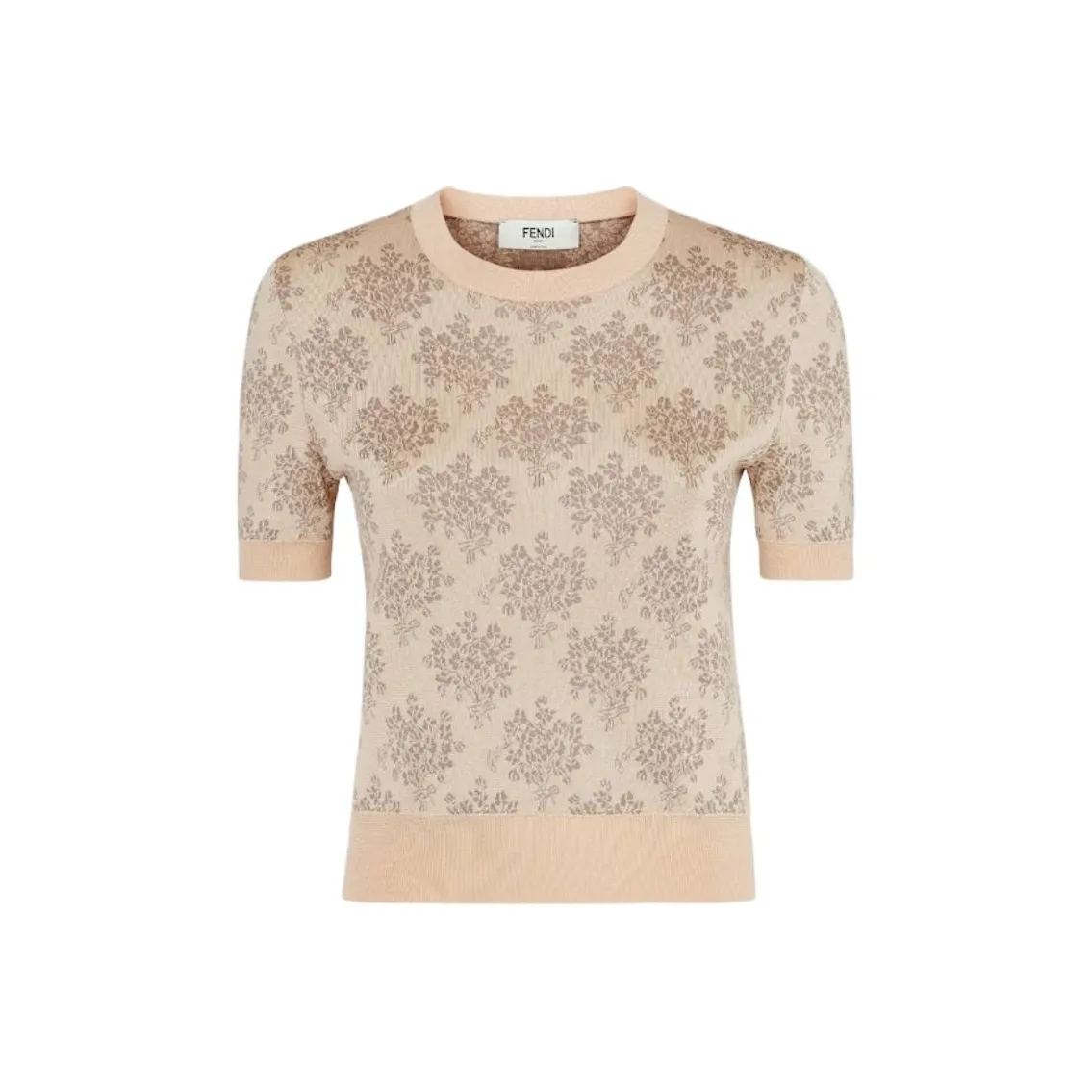 FENDI Floral jacquard Cropped Sweater