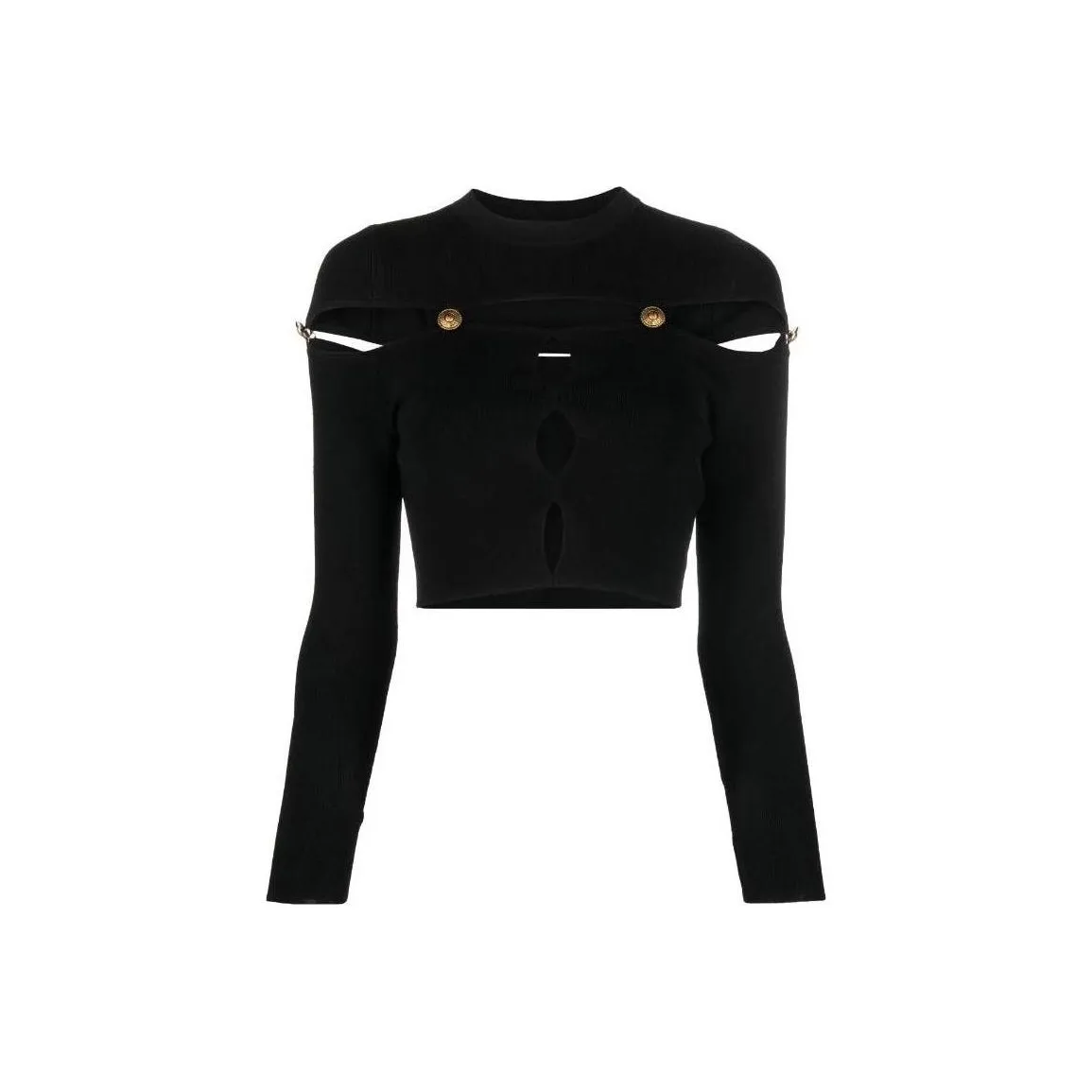VERSACE JEANS COUTURE Cut Out Long Sleeved Knitted Top