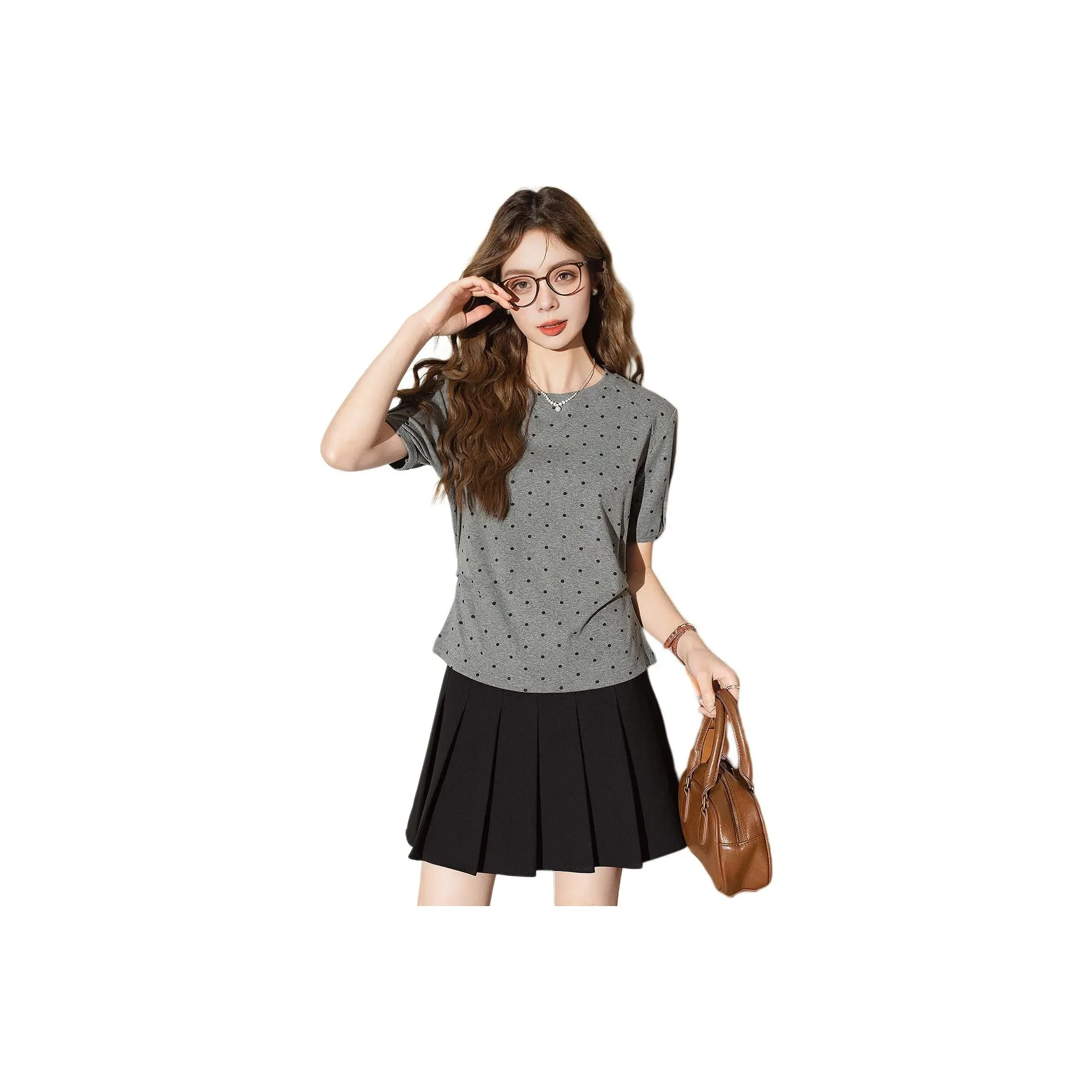 FAWENXIANGZI T Shirts Women's Gray