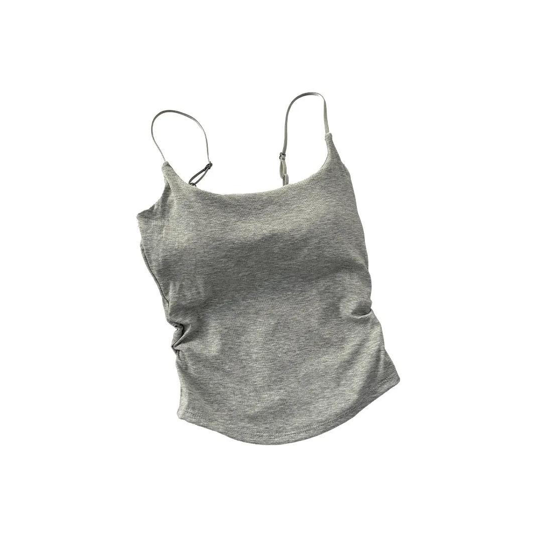 ЮЙЧЖАОЛИНЬ Топ на бретелях Женский Серый