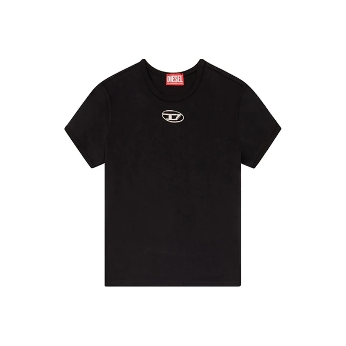 DIESEL Logo plaque Cotton T shirt