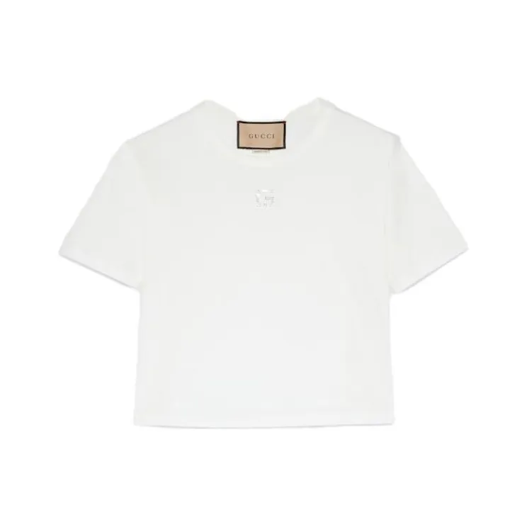 GUCCI Square G embellished Cotton T shirt