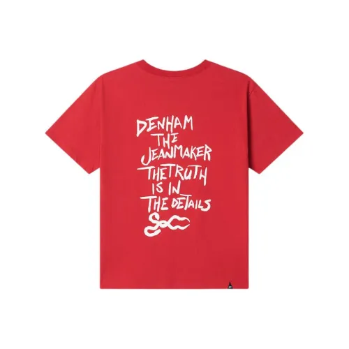 DENHAM Snake Year Spring Collection Женские рубашки T красного цвета