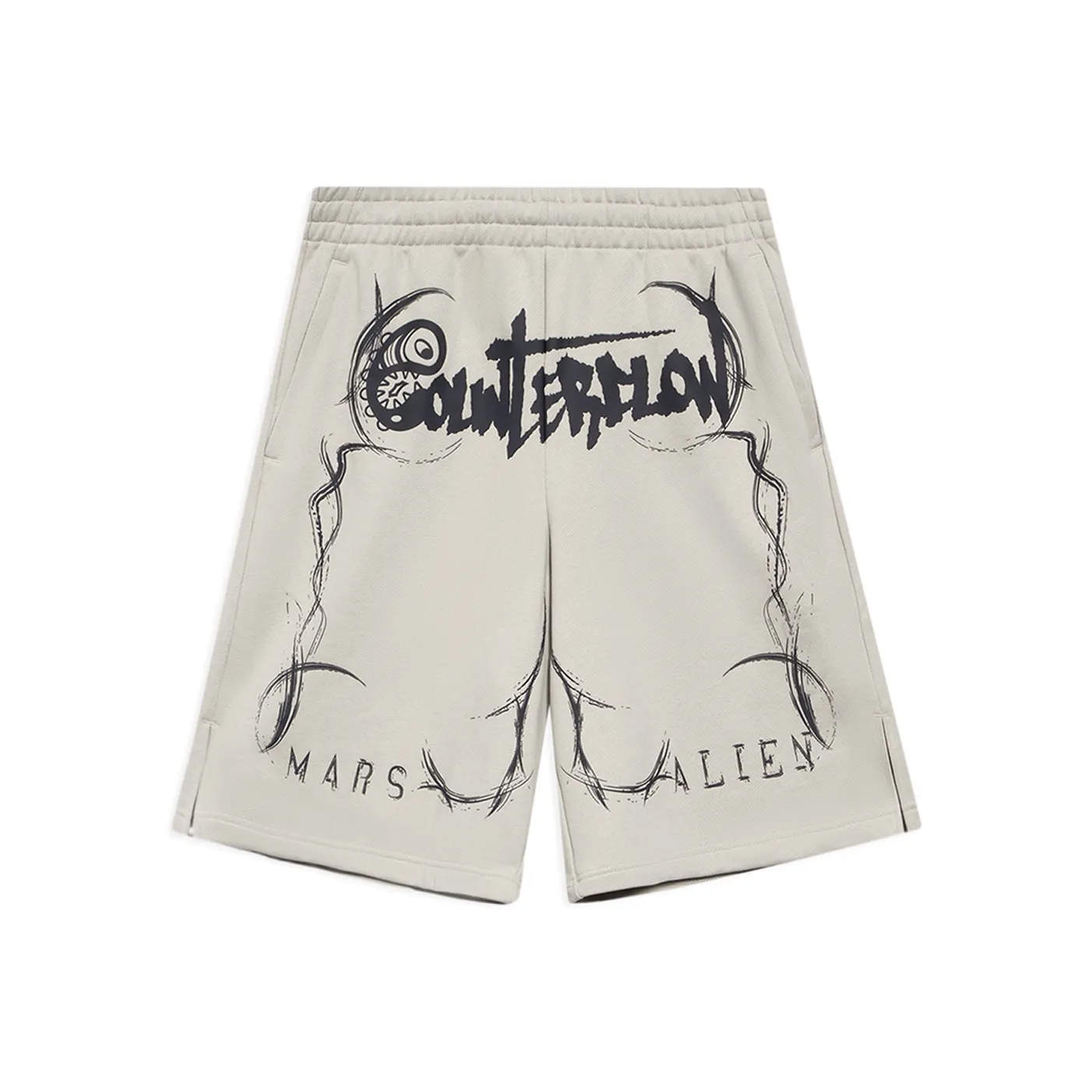 LINING CF Tracing Серый льняные спортивные шорты для мужчин