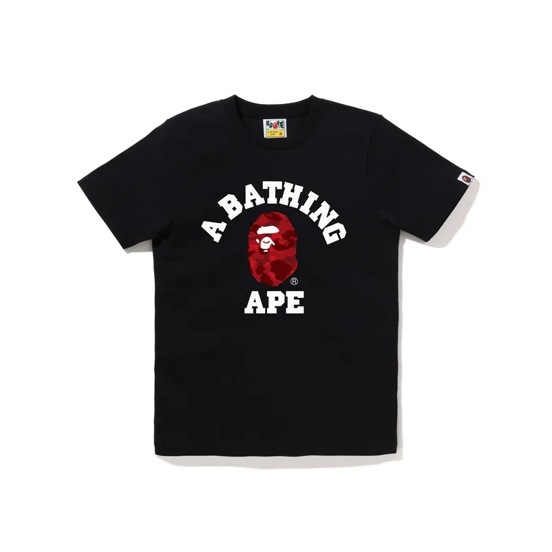 A BATHING APE Color Camo College Tee 'White/Pink'