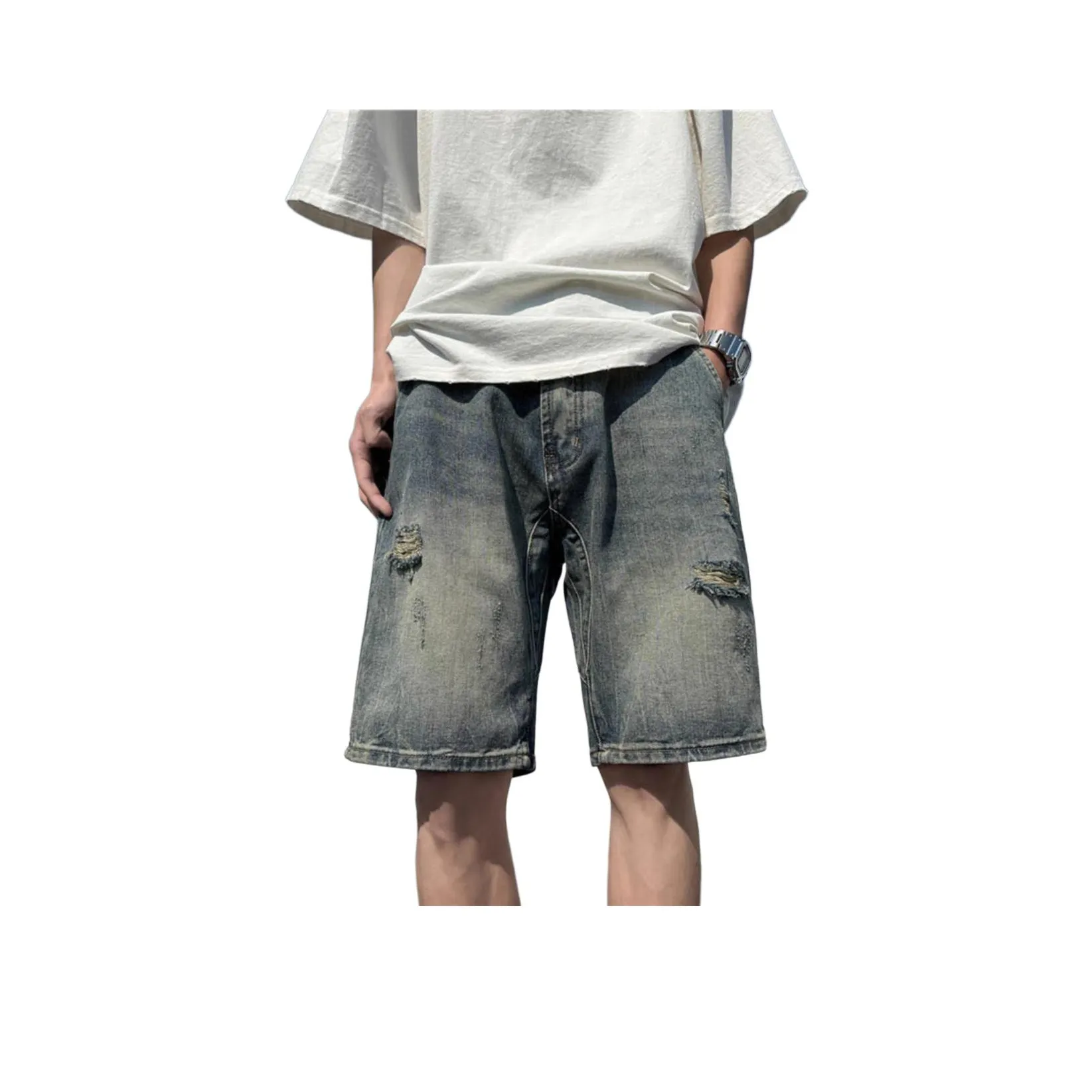 CORNILOT Джинсовые шорты Унисекс Премиум-синий